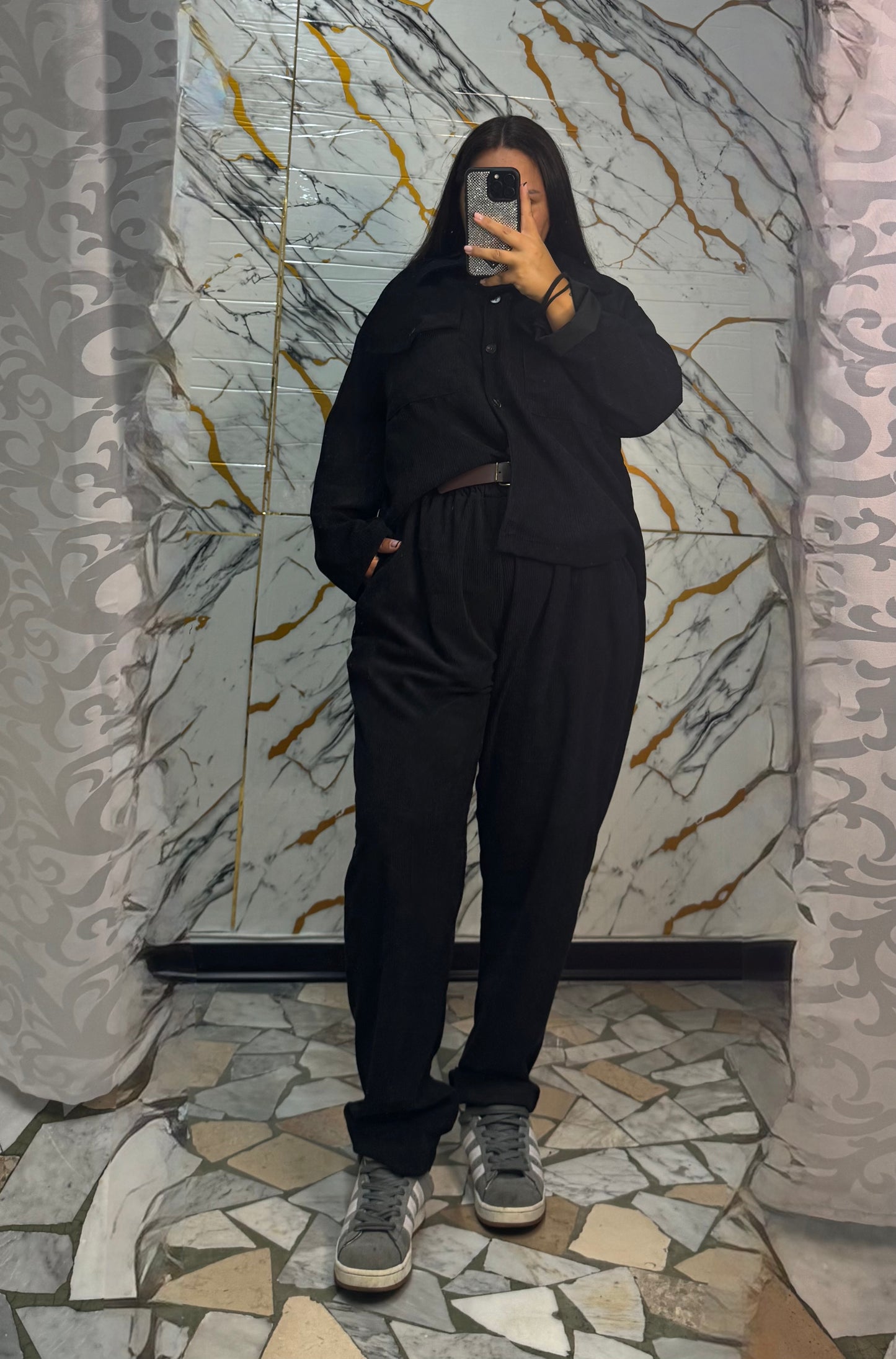 Curvy coordinato in ciniglia