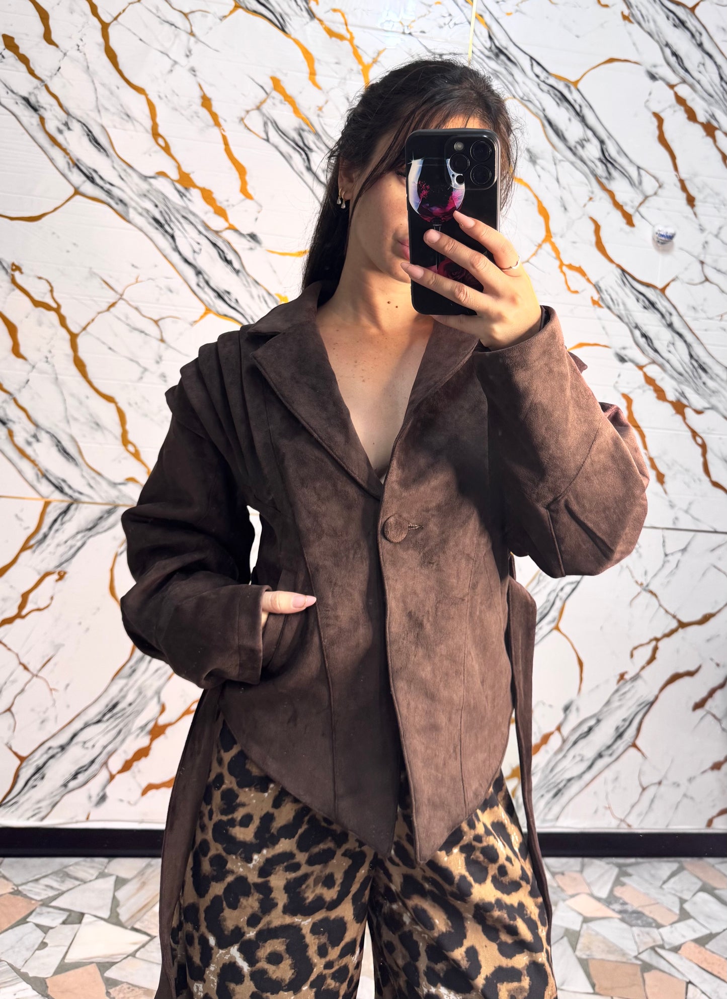 Jacket camoscio brown