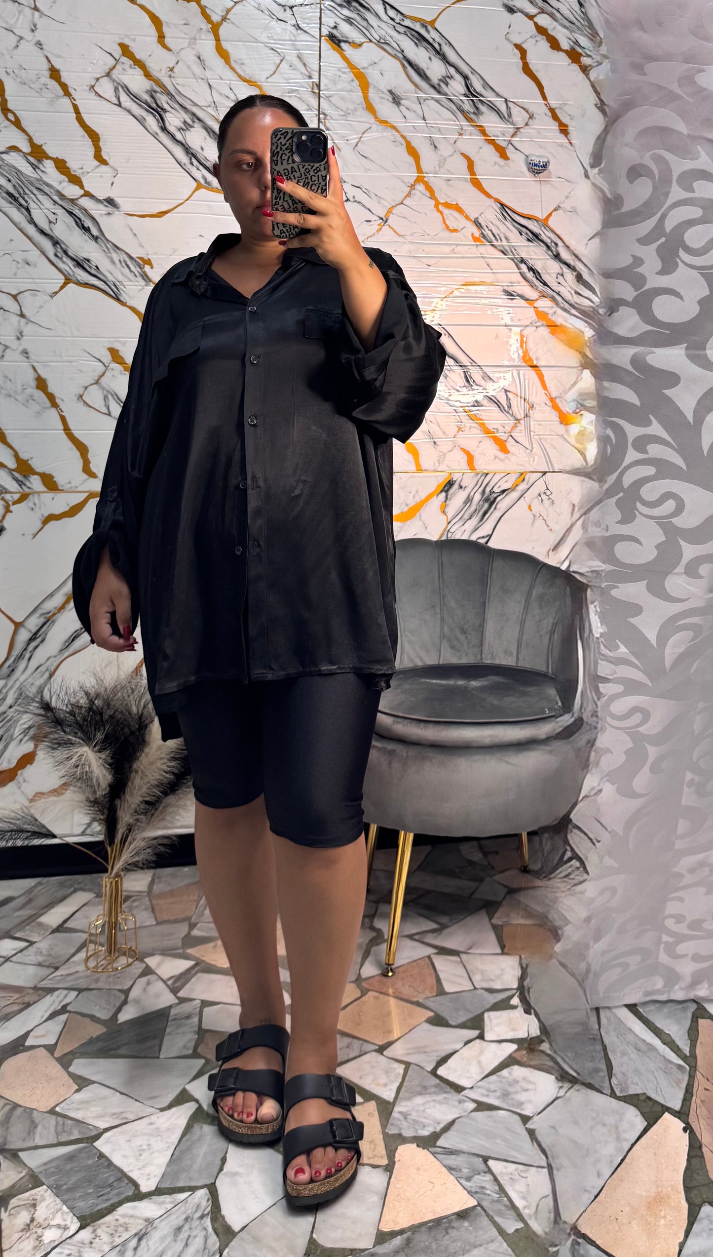 Curvy Camicia satin