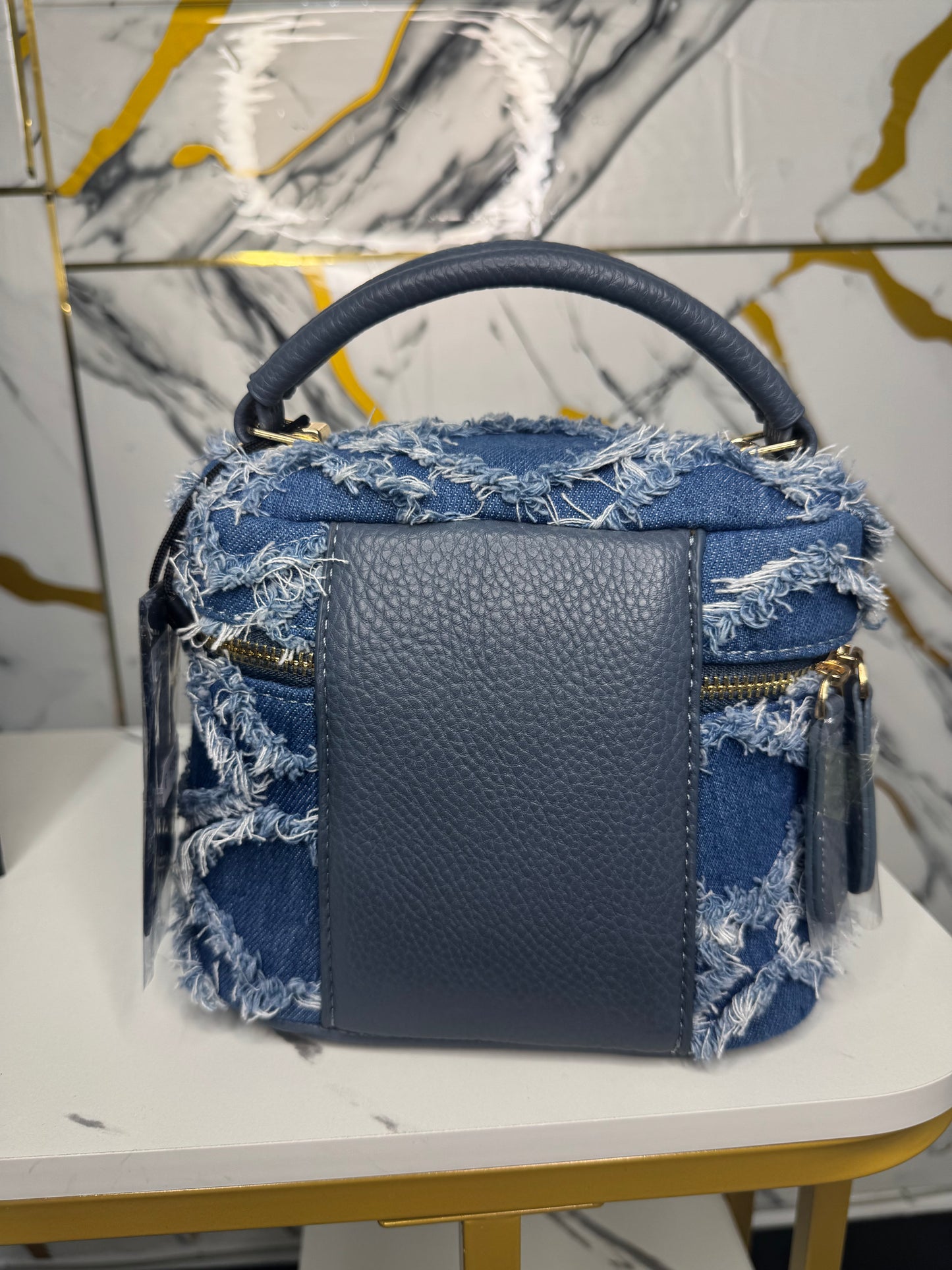 Borsa bauletto denim
