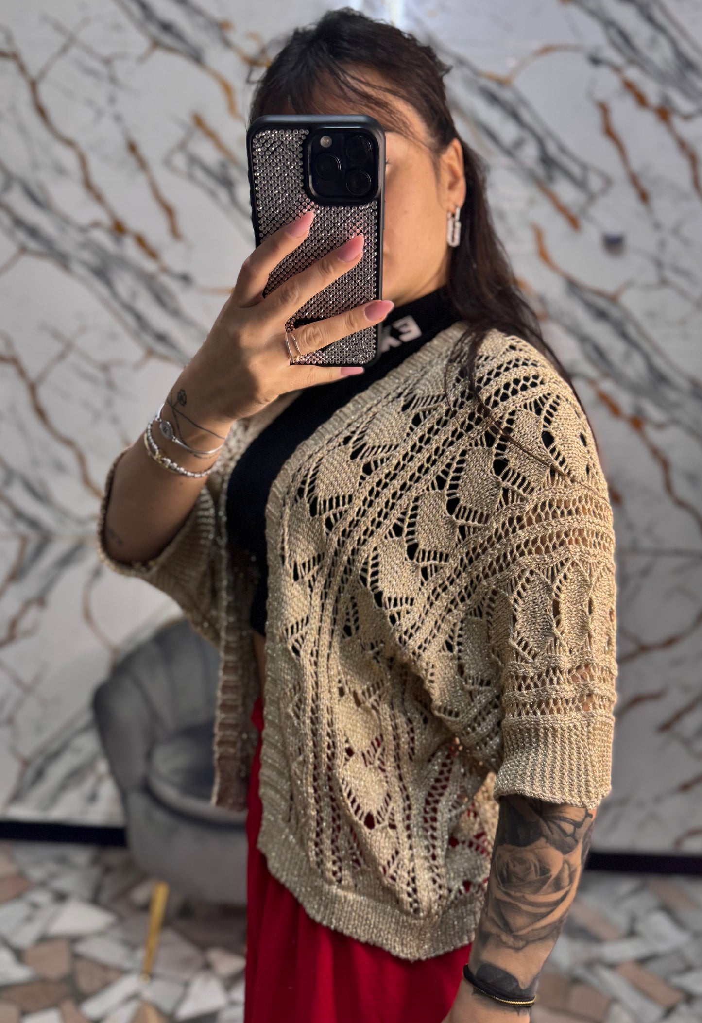 Cardigan oro