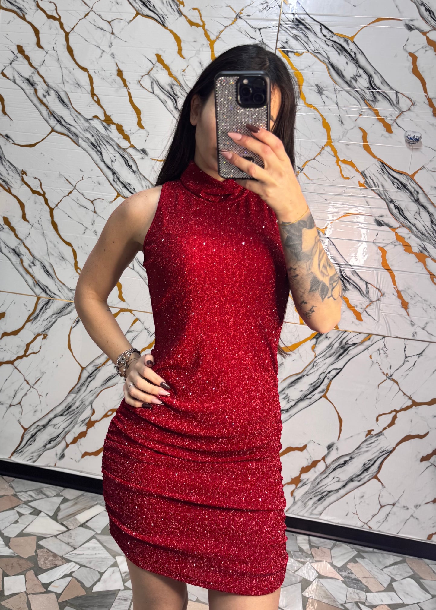 Mini dress red