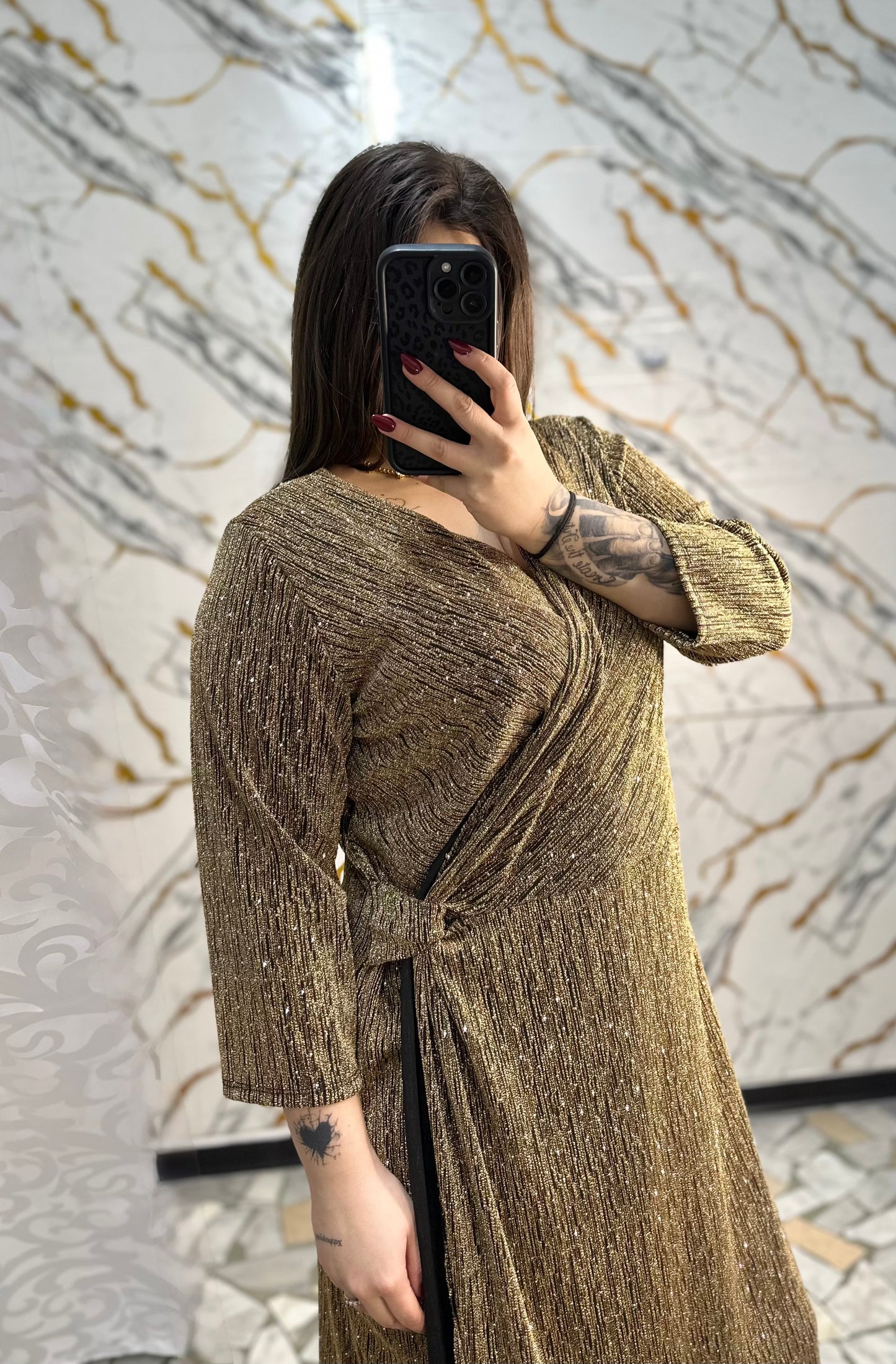 Curvy dress Giulia oro