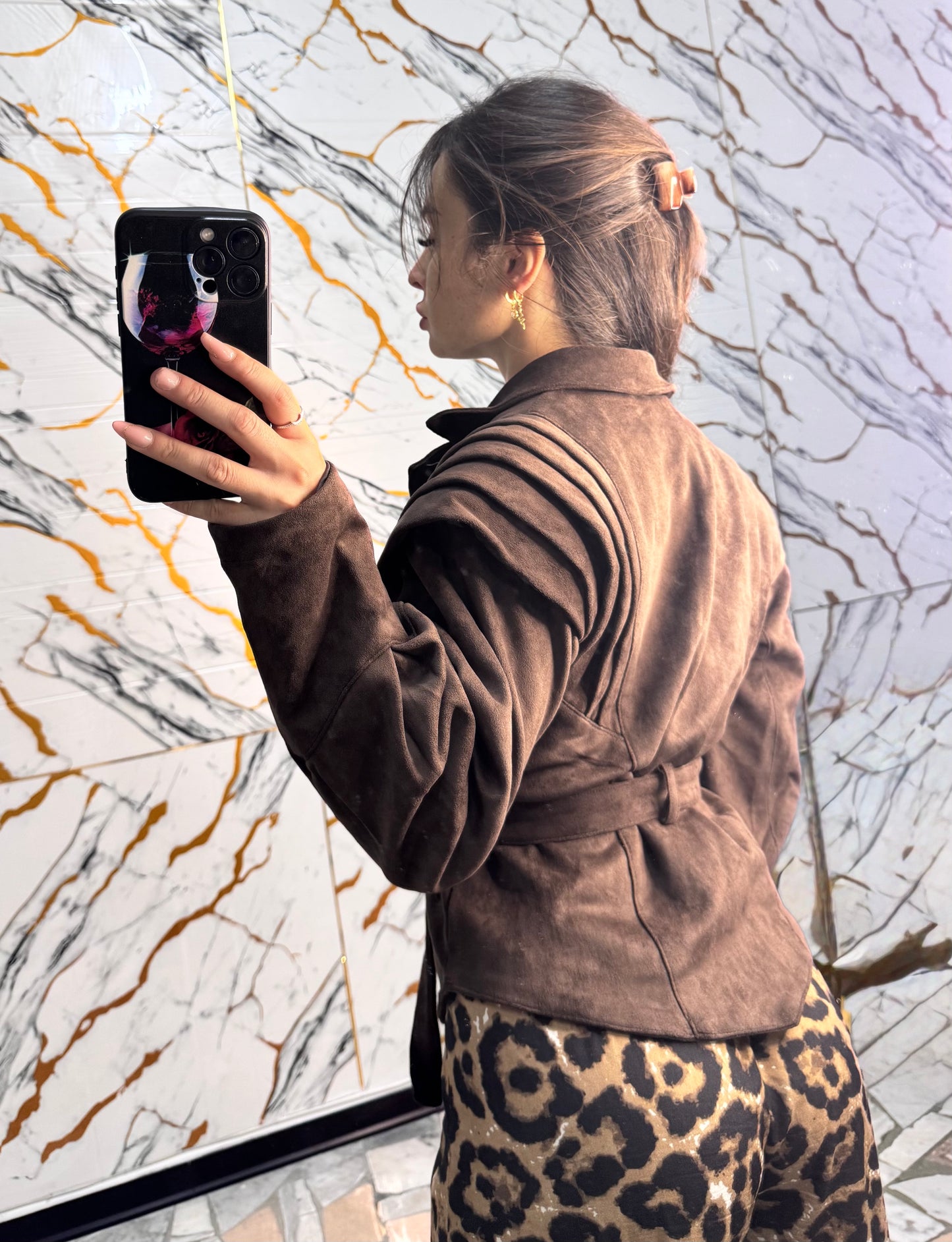 Jacket camoscio brown