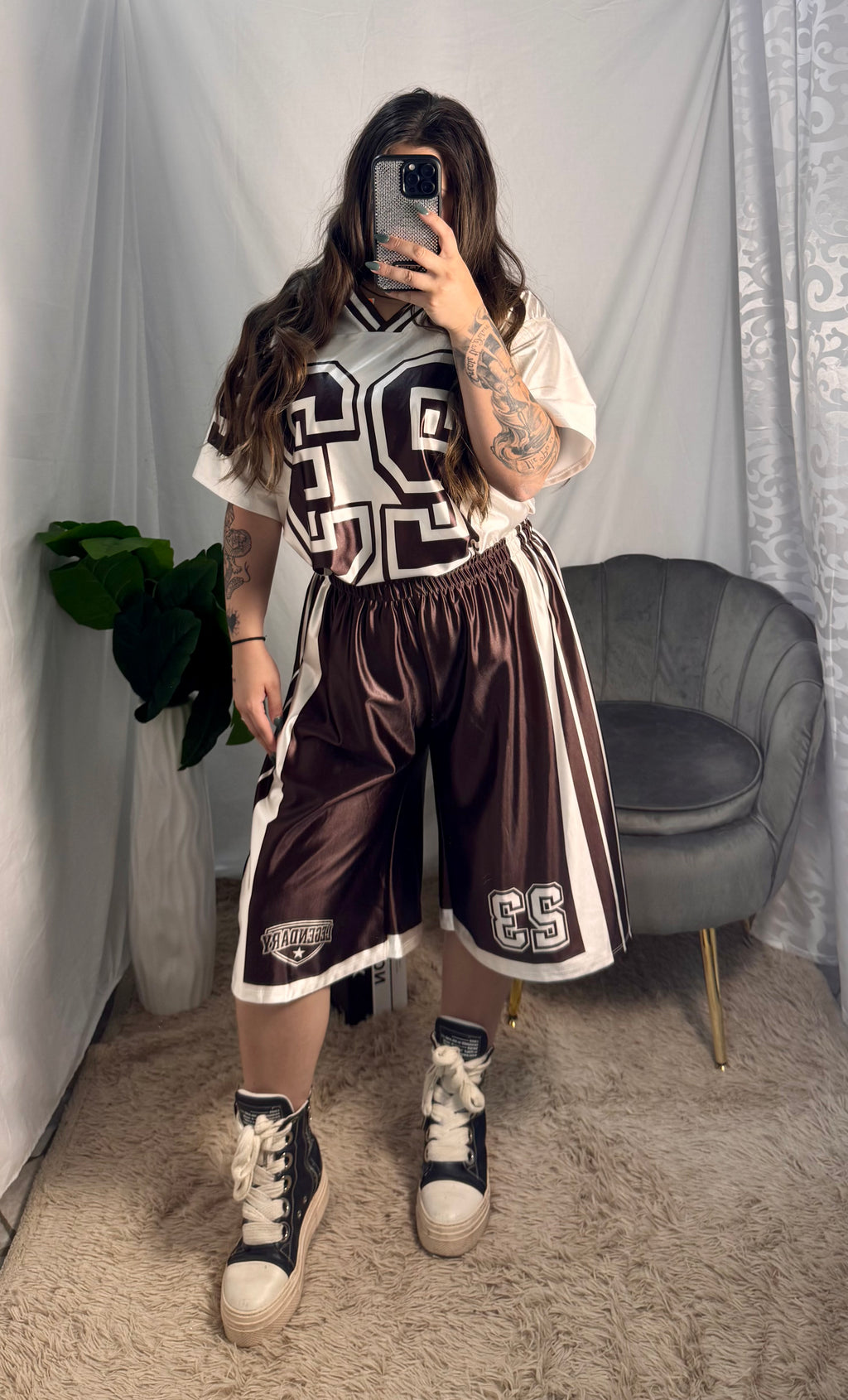 Coordinato viral marrone