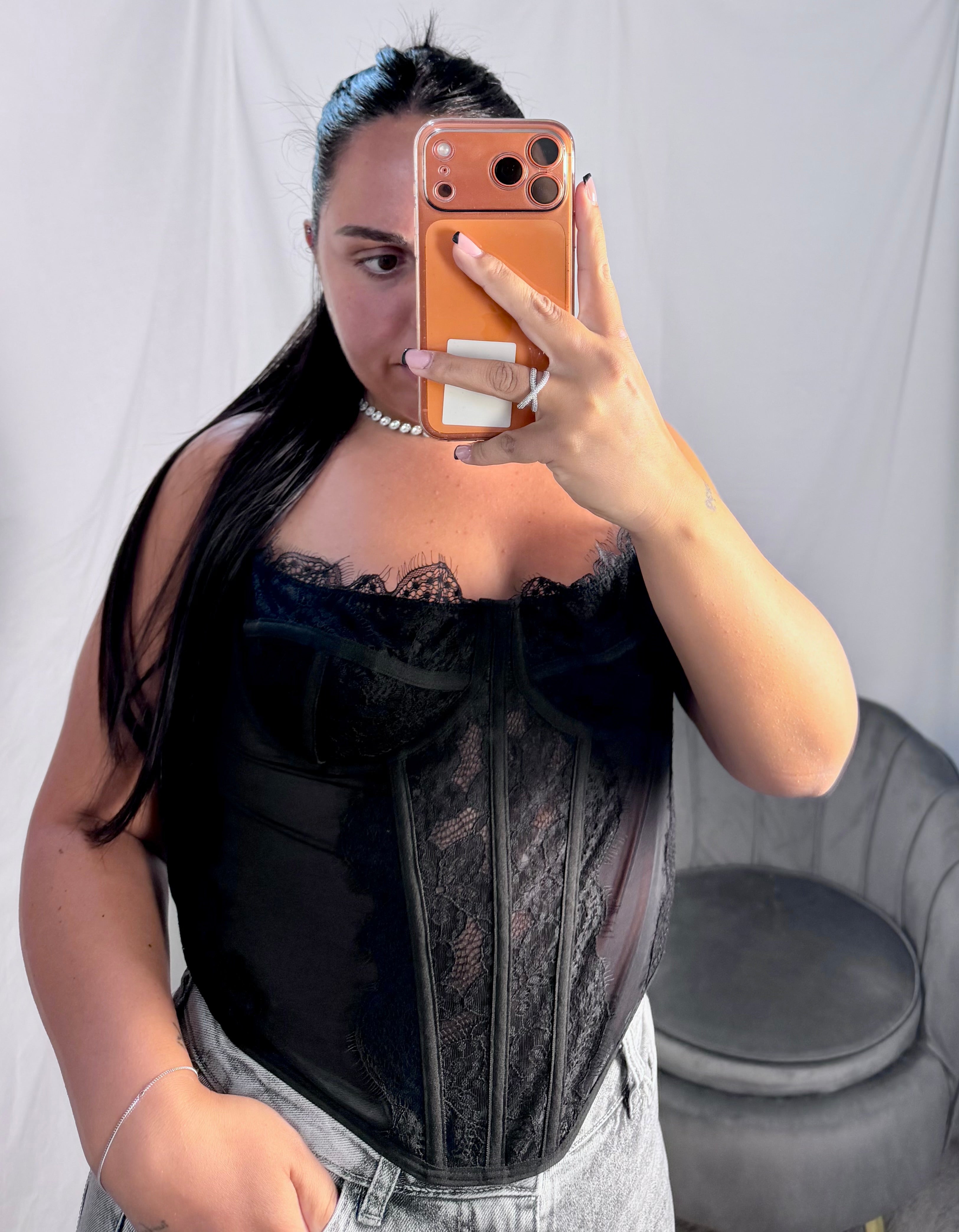 Curvy corpetto Lisa black