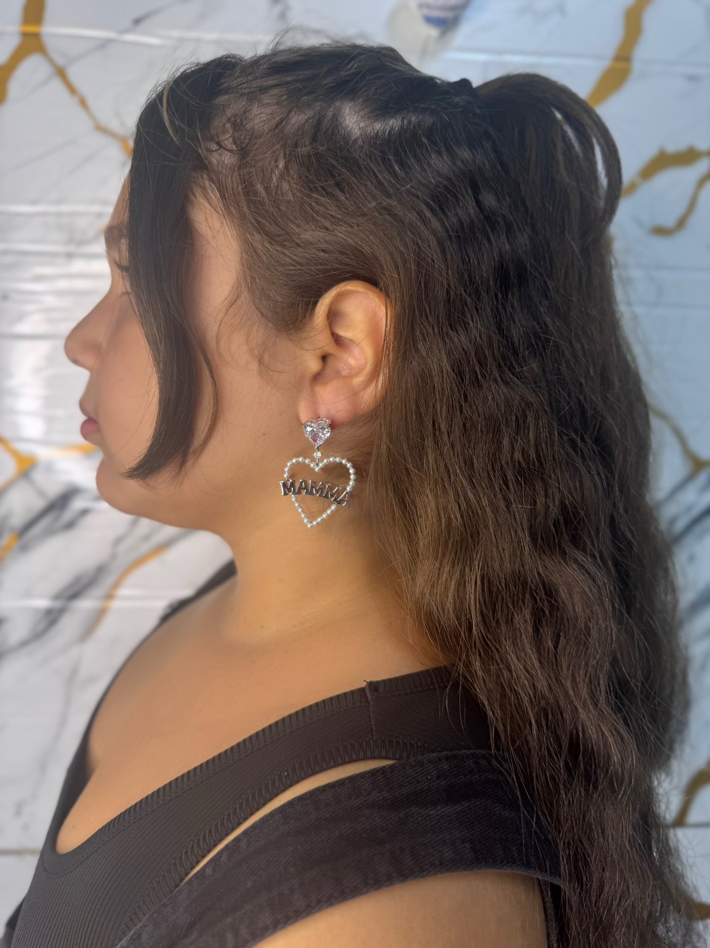 Accessori: orecchini cuore di mamma