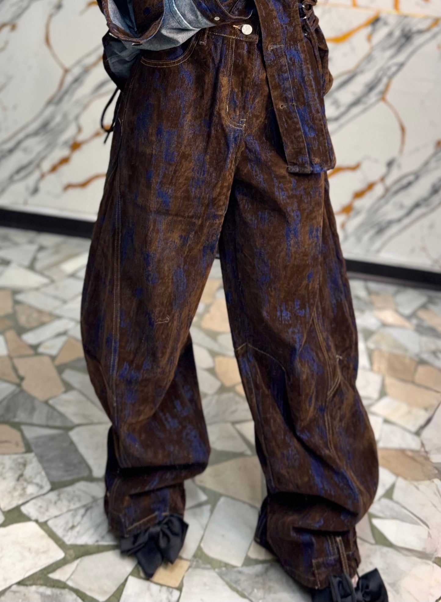 Pantalone brown velvet