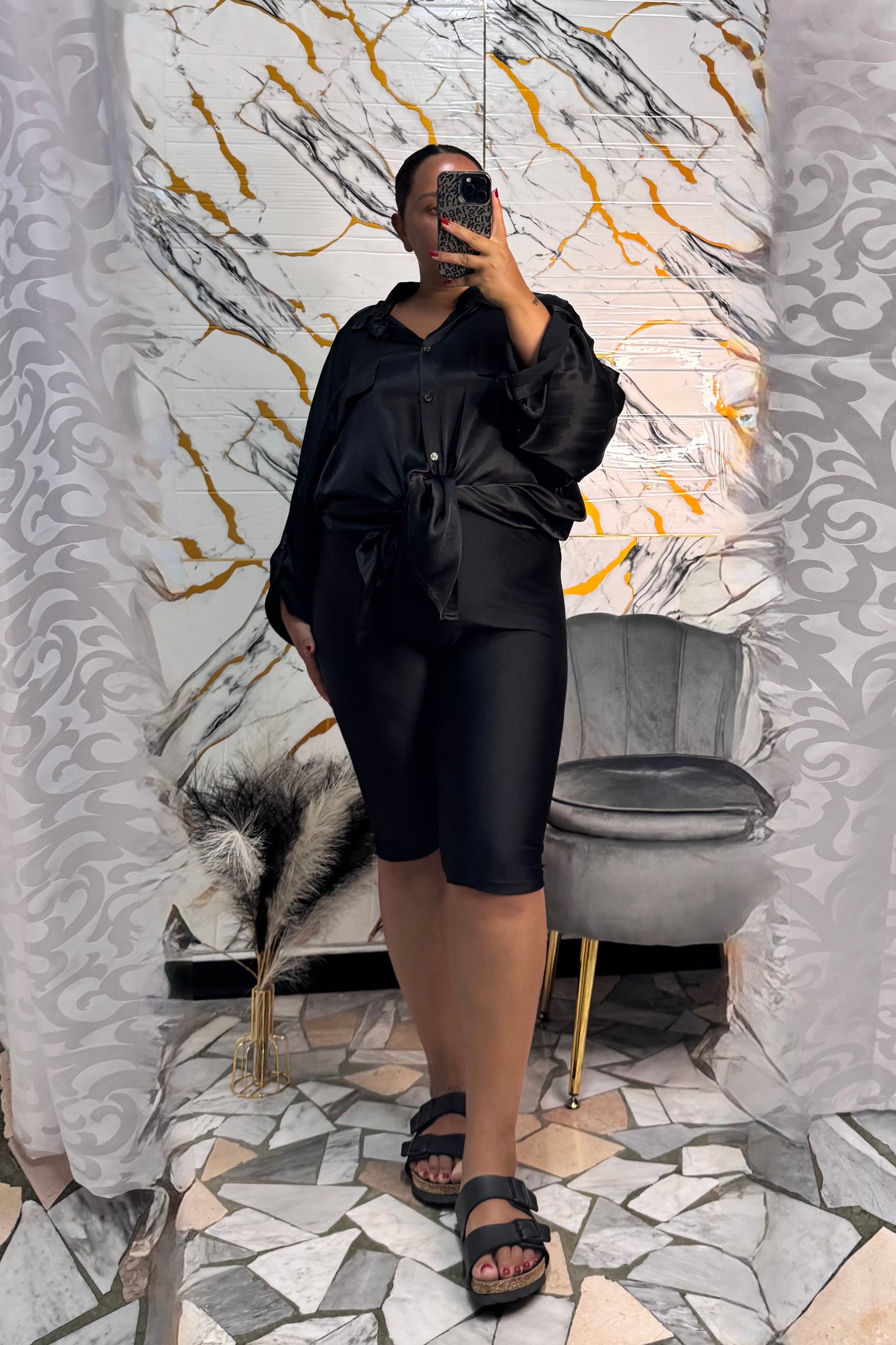 Curvy Camicia satin