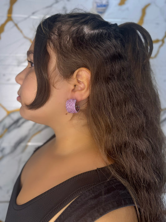 Accessori: orecchini rosa shiny