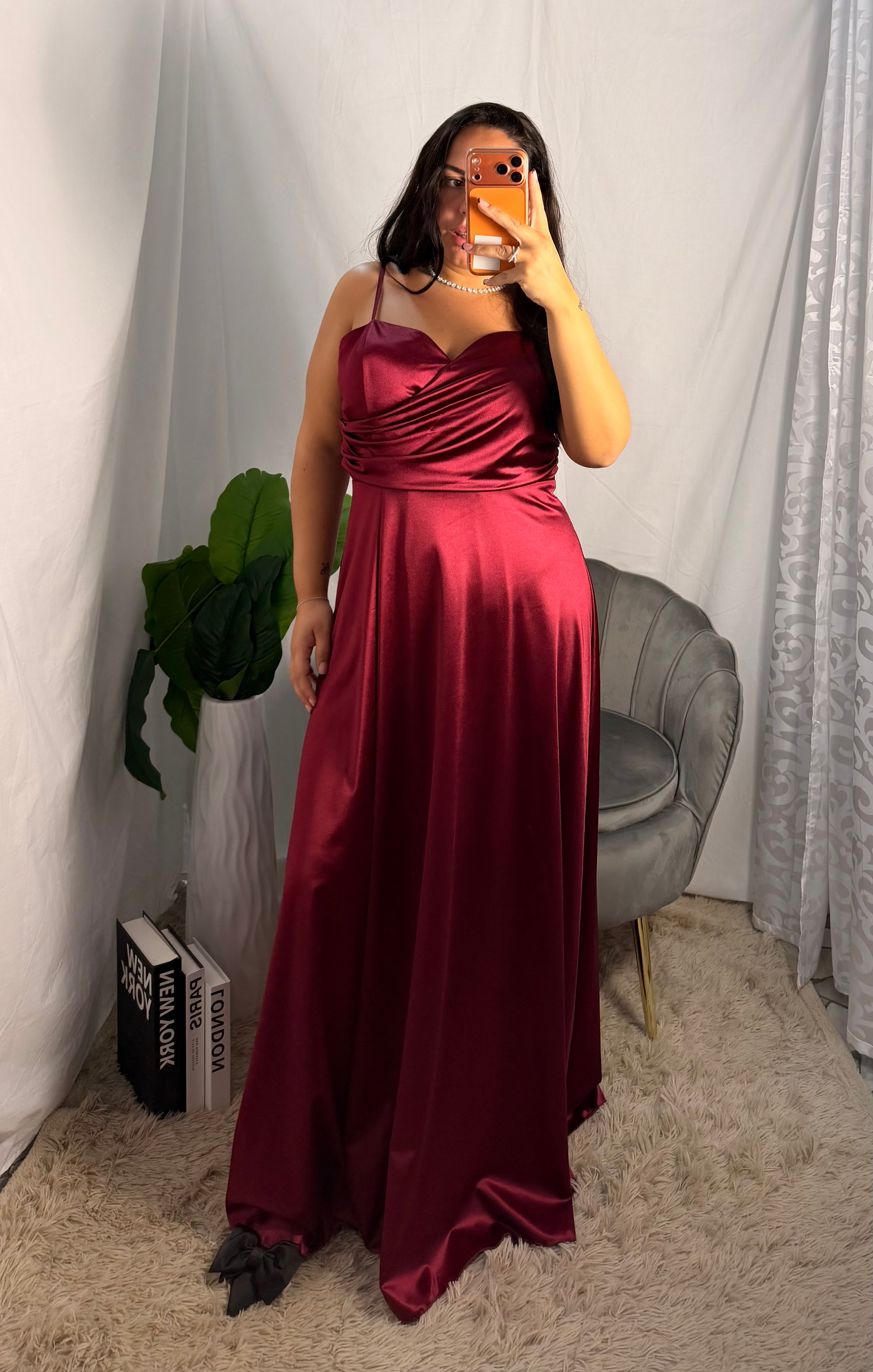 Curvy abito cherin bordeux