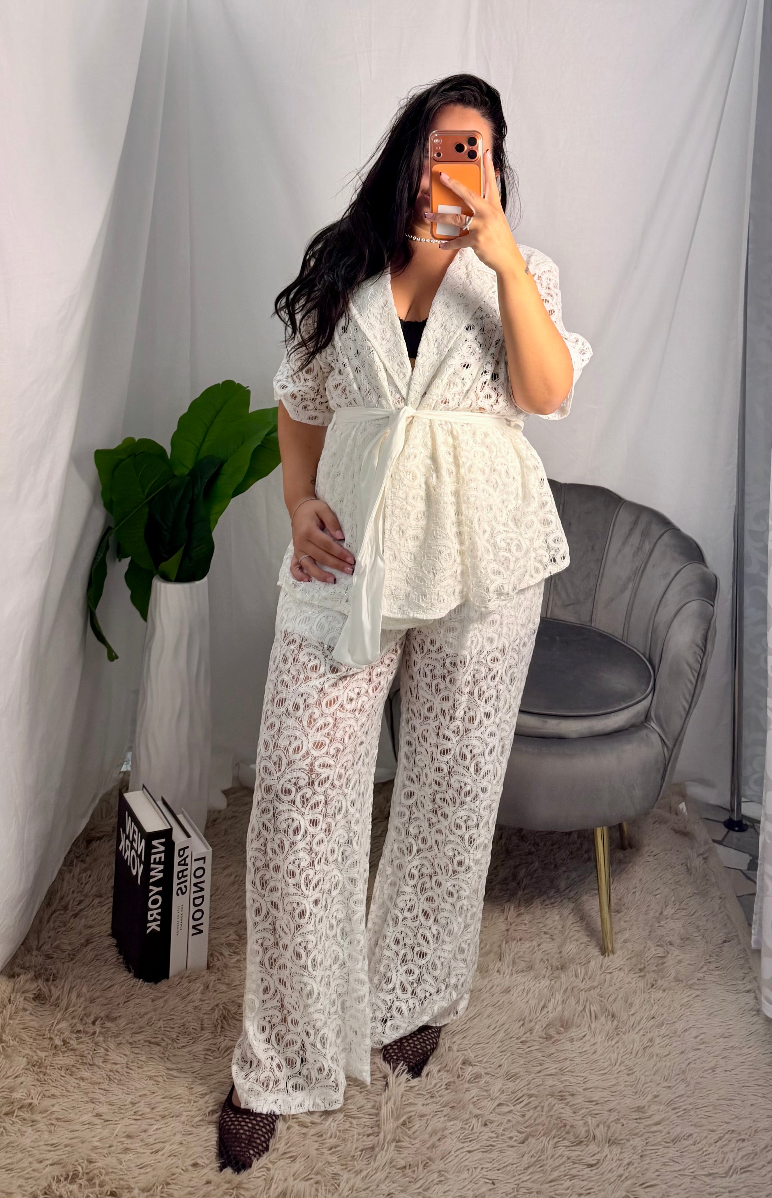 Curvy tailleur Dalila white