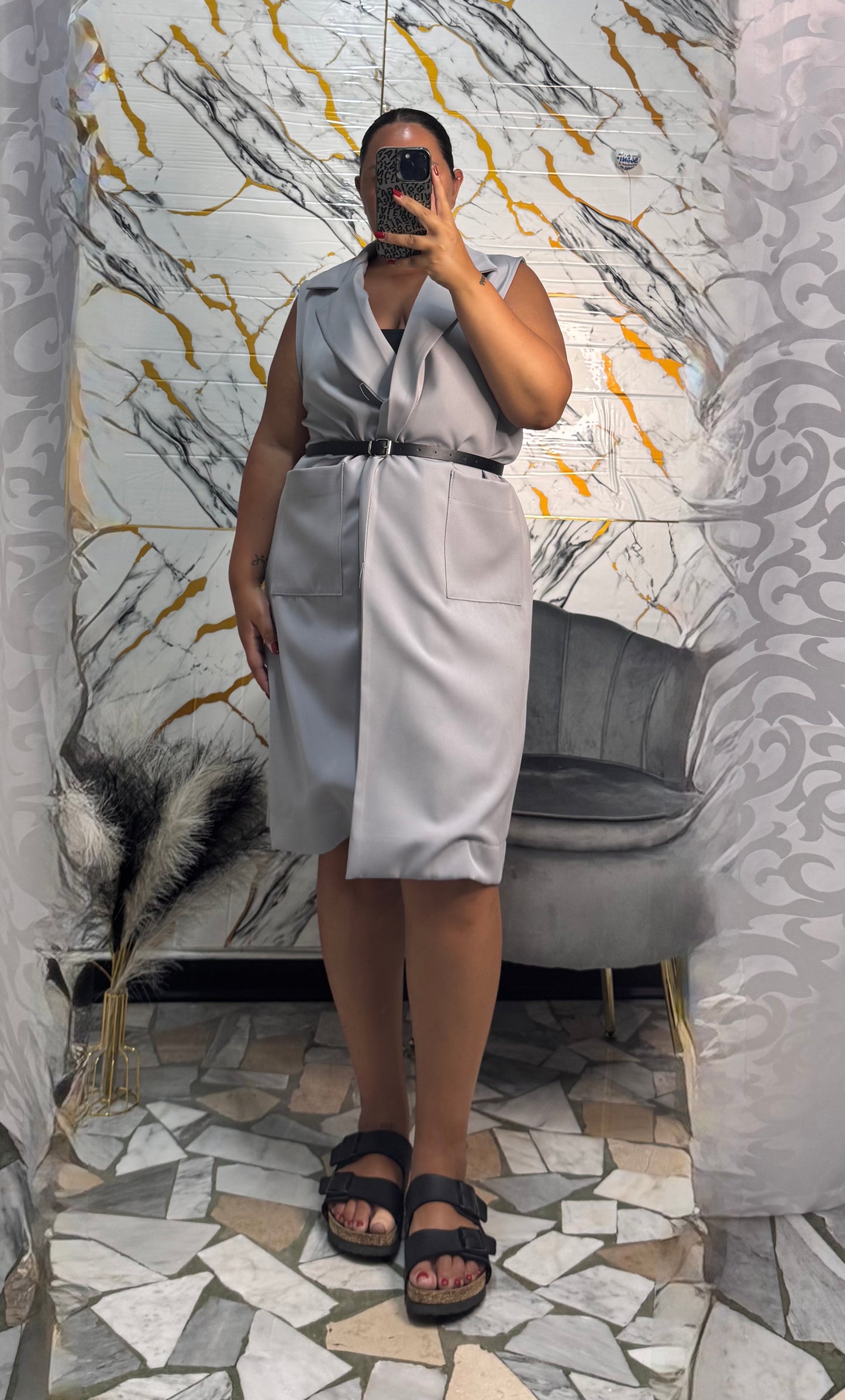 Curvy gilet lungo Asia