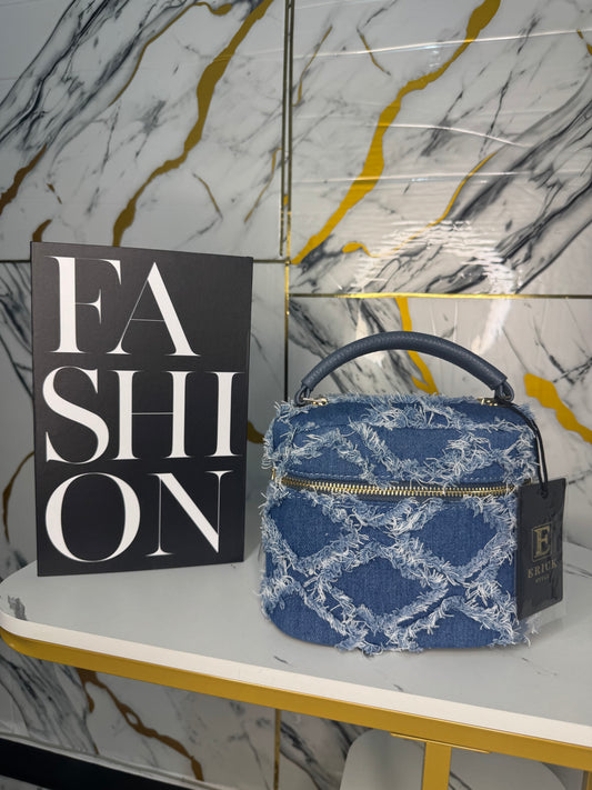 Borsa bauletto denim