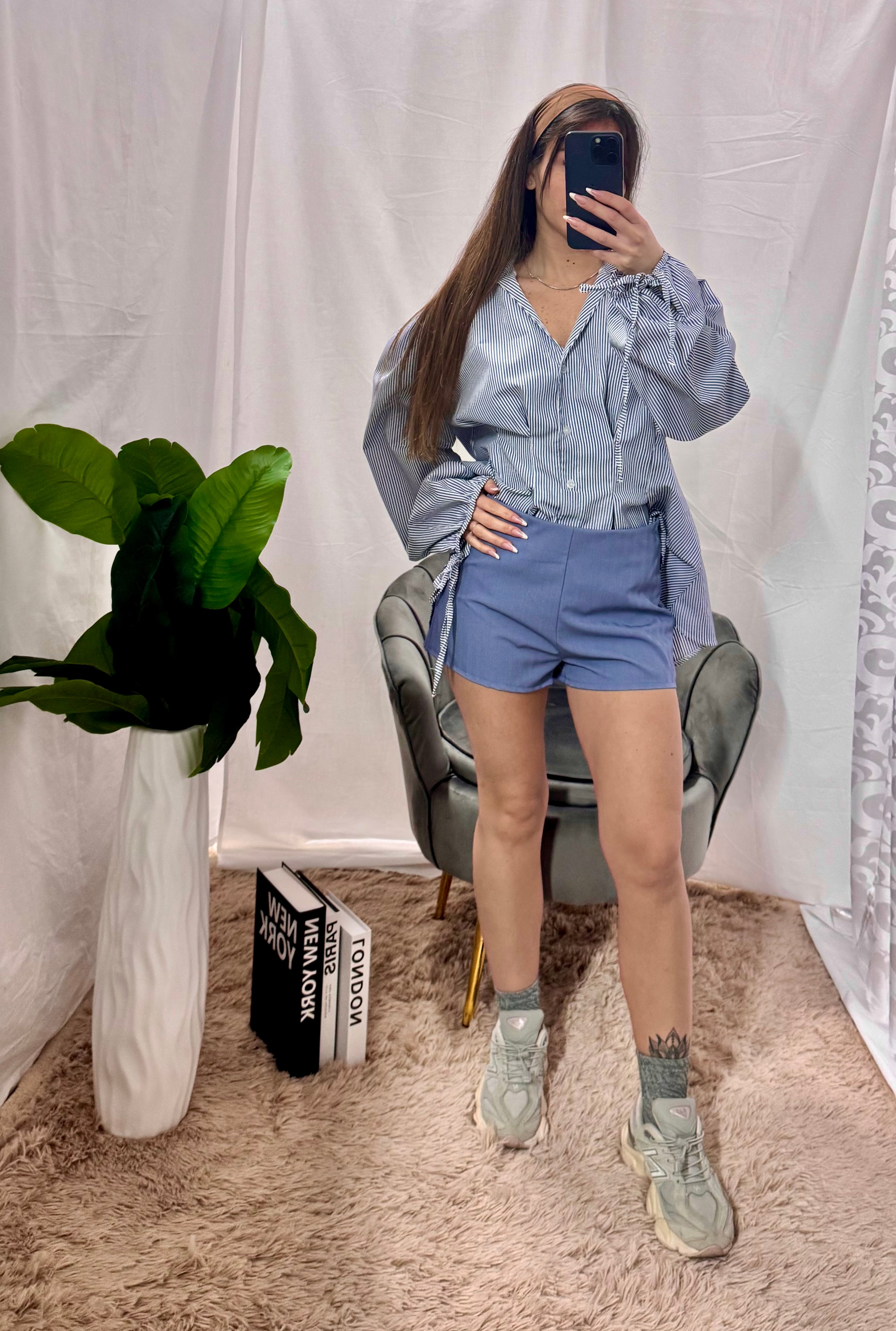 Culotte celeste polvere