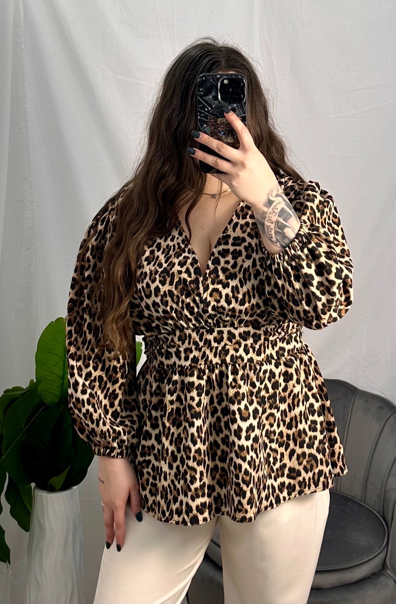 Curvy maglia animalier