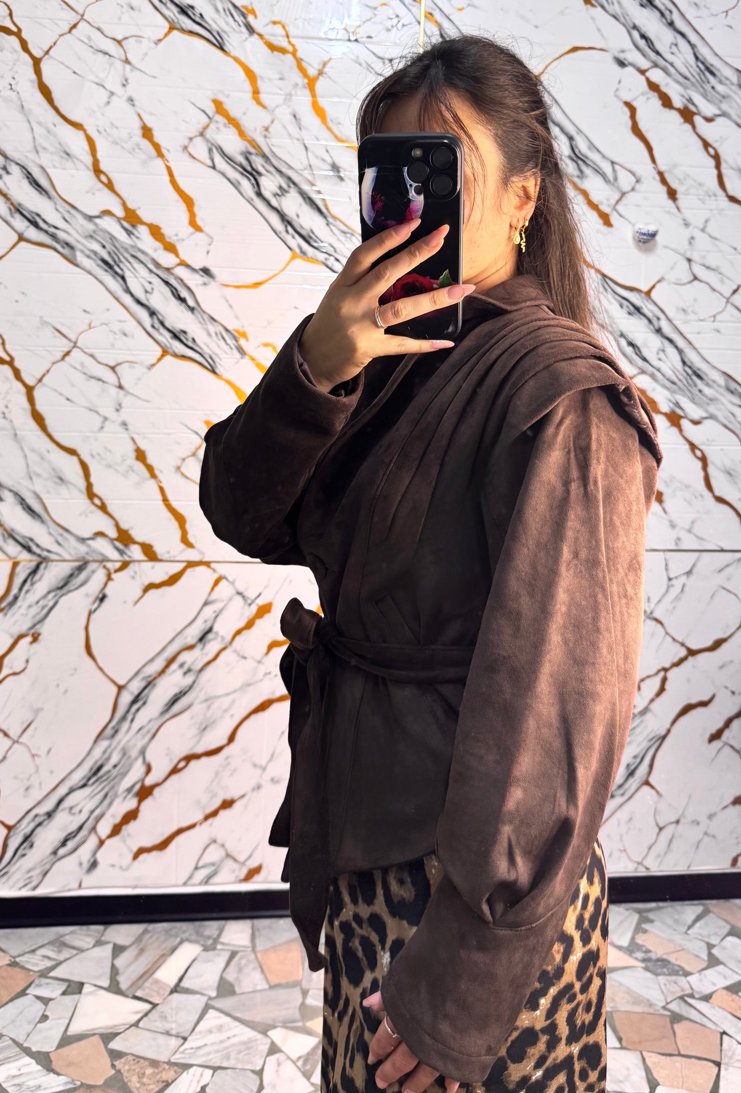 Jacket camoscio brown