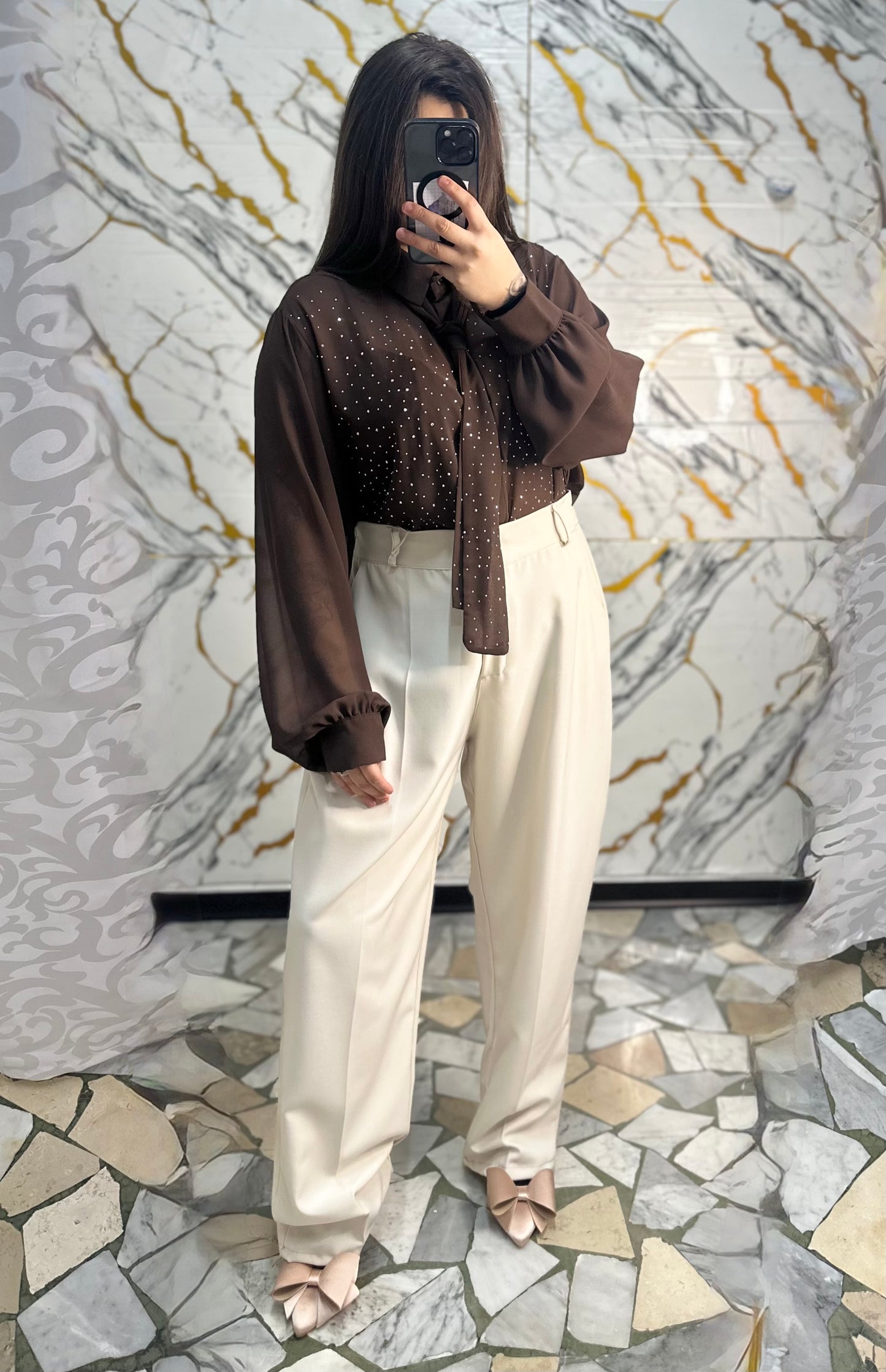 Curvy pantalone easy panna