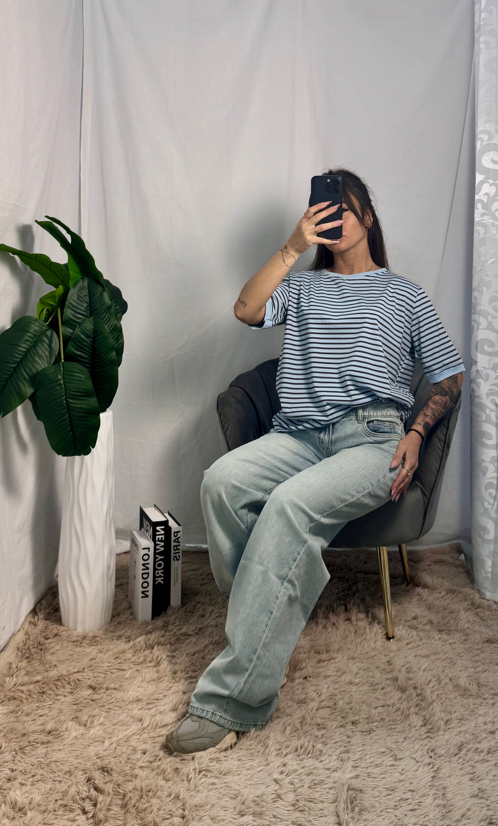 T-shirt Hollywood celeste