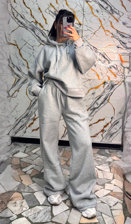 Coordinato tuta corda light grey