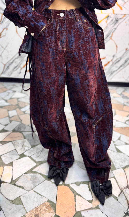 Pantalone red velvet