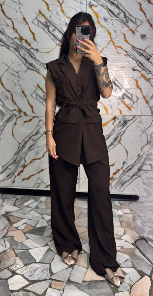 Coordinato Bianca marrone