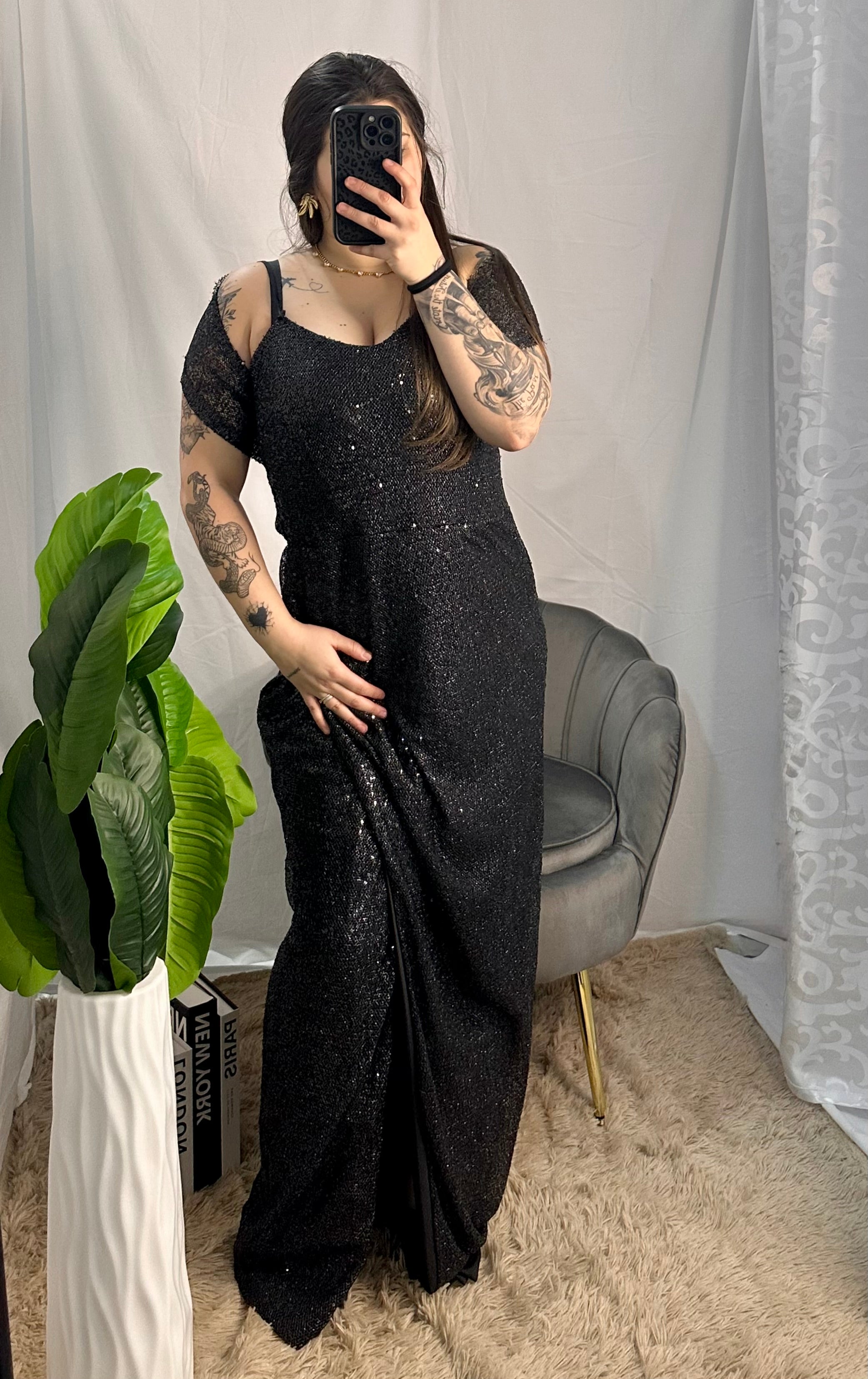 Curvy Abito Red carpet Black