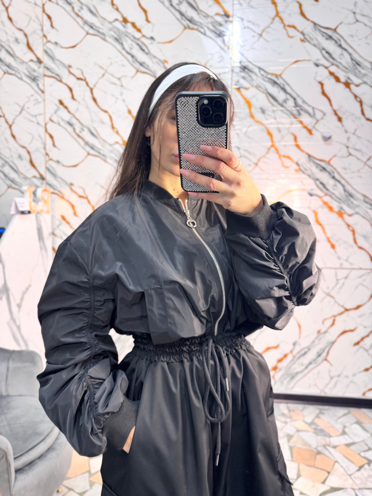 Coordinato tessuto tecno