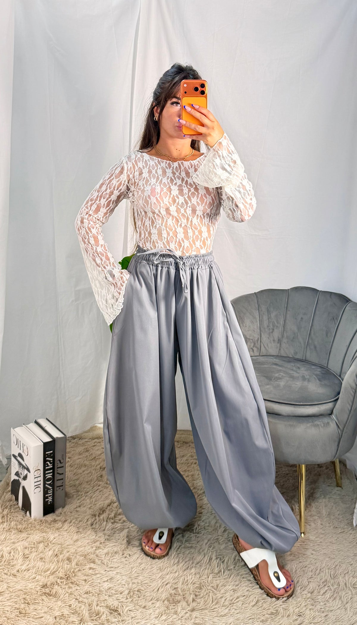 Pantalone clown grey