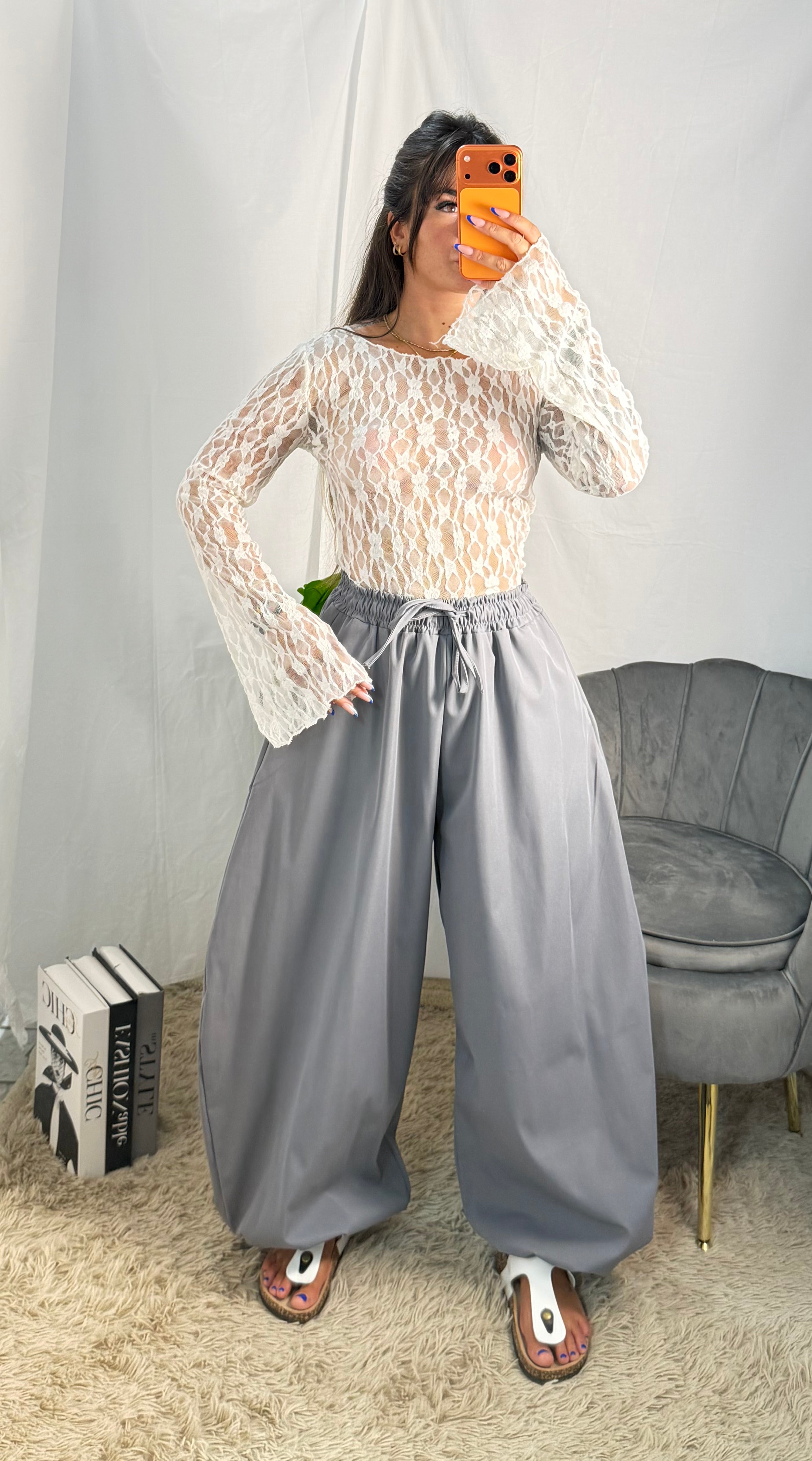 Pantalone clown grey