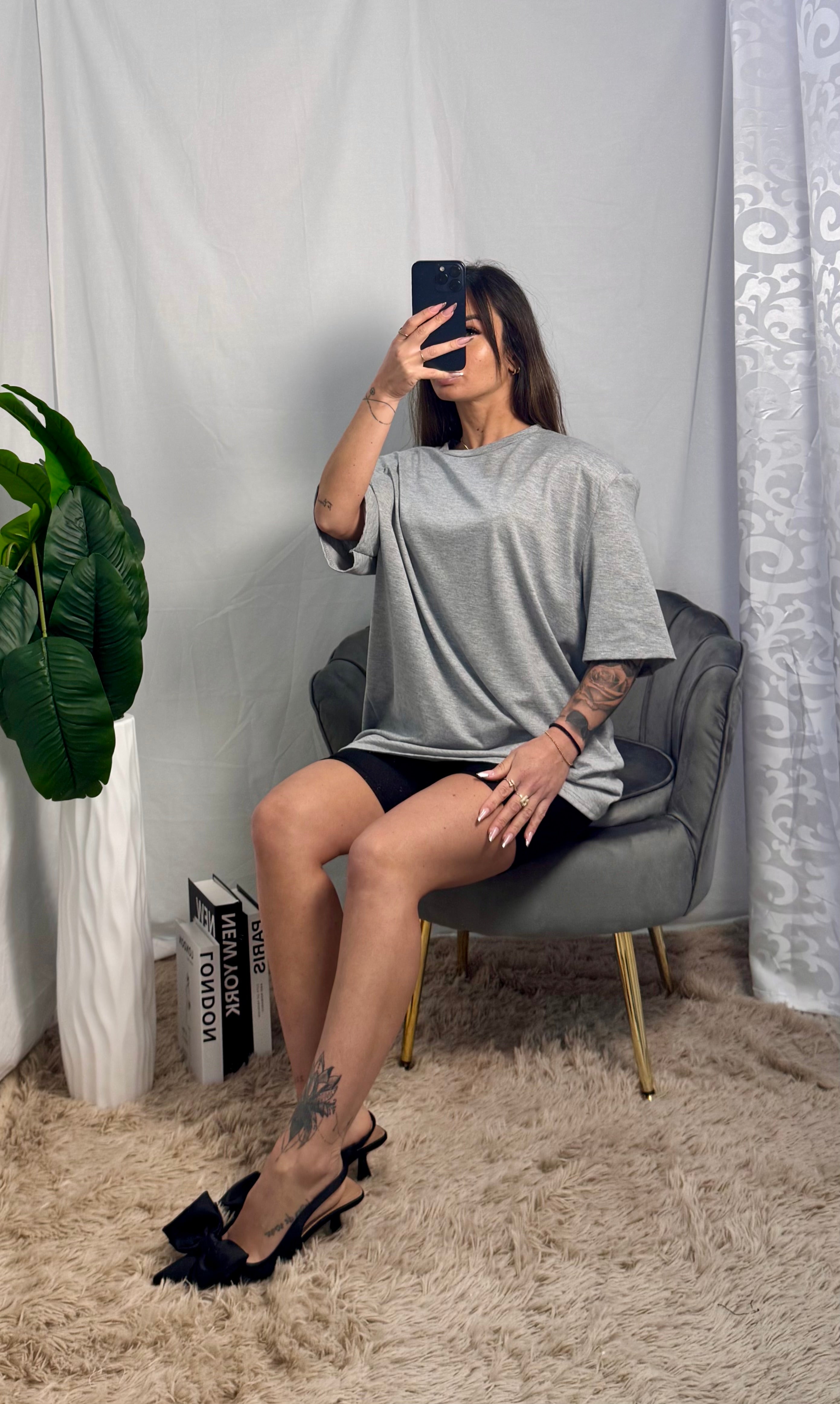 T-shirt basic grigia