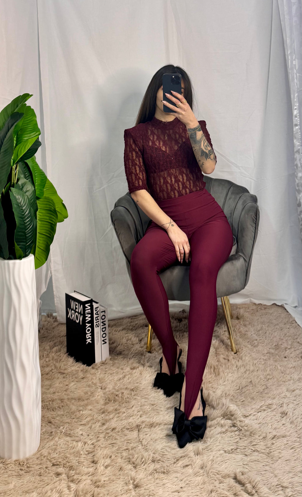 Leggins bordeaux