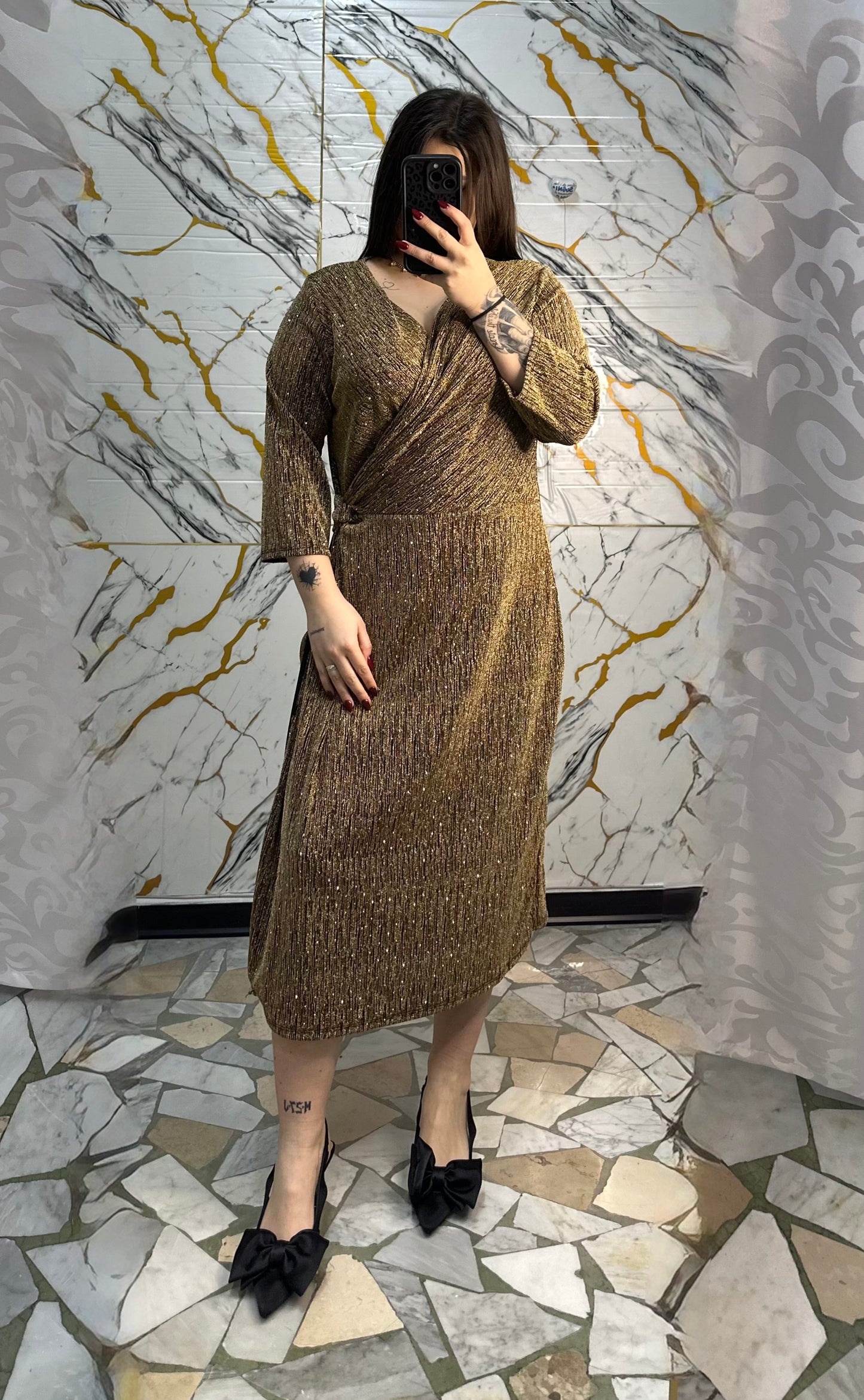 Curvy dress Giulia oro