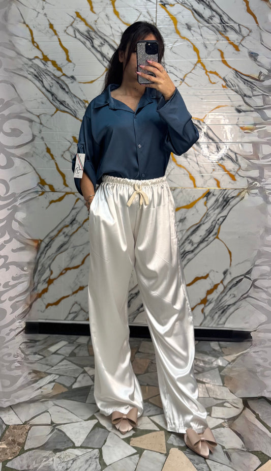 Coordinato satin carla white