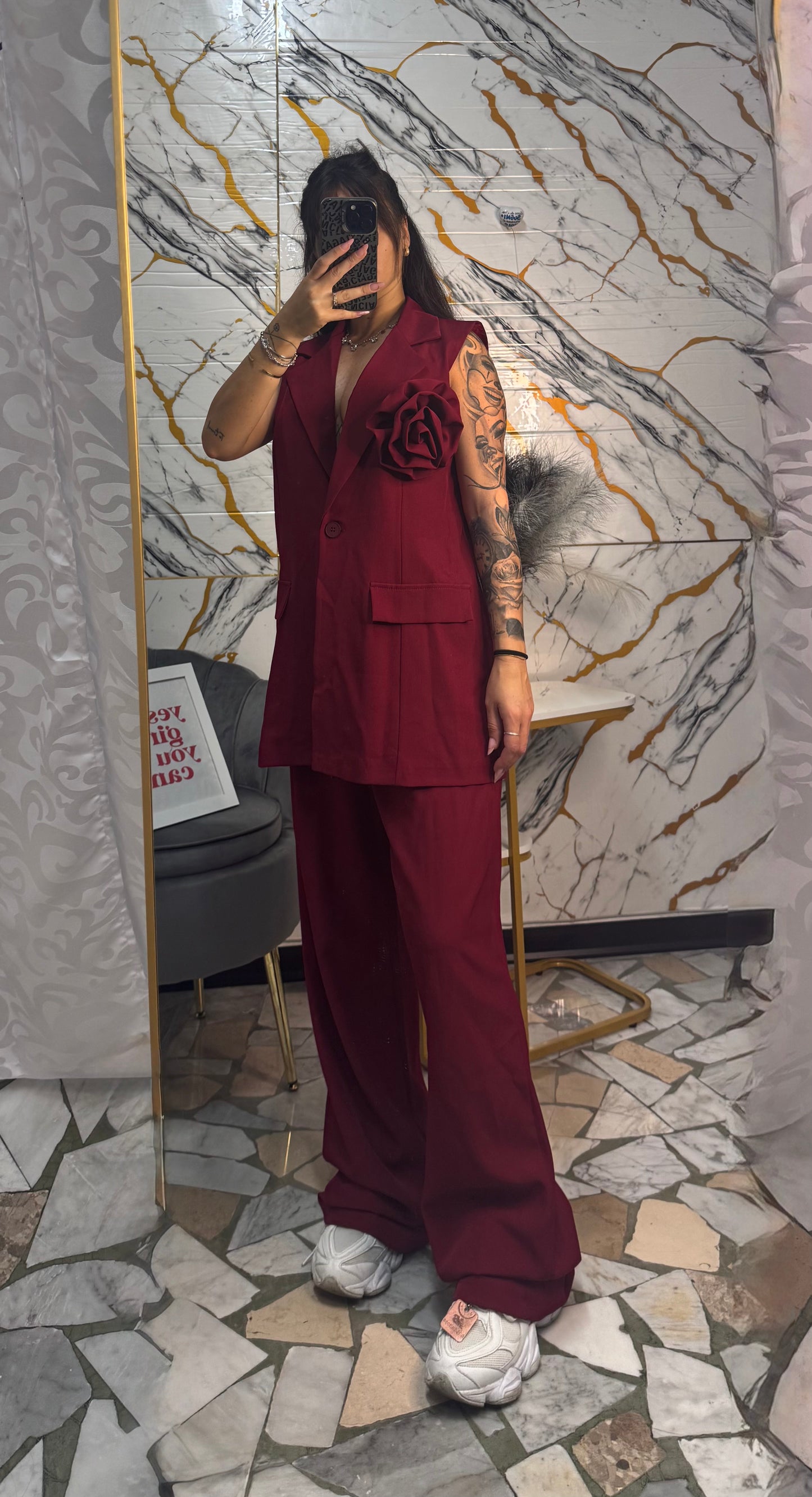 Coordinato Bloom Suit Bordeaux
