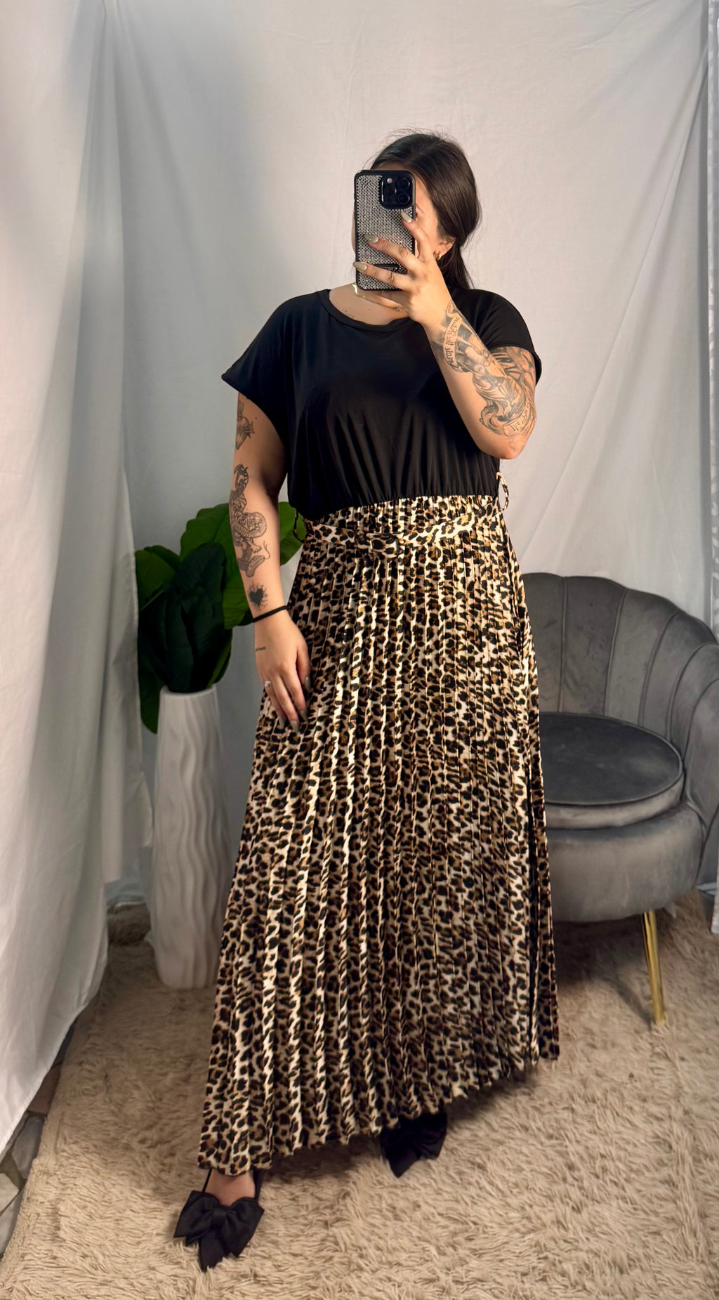 Curvy abito animalier