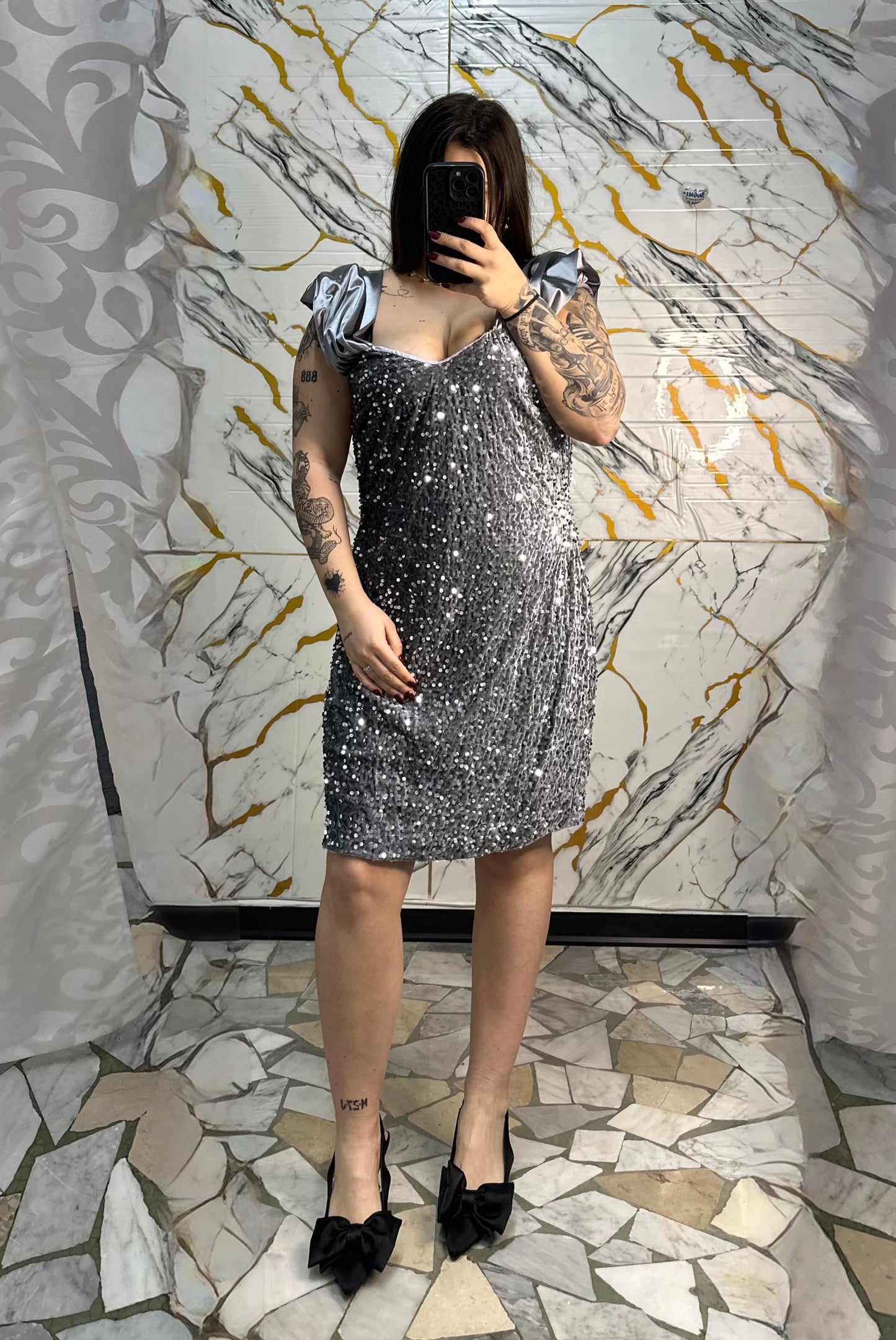 Mini dress Fiesta argento