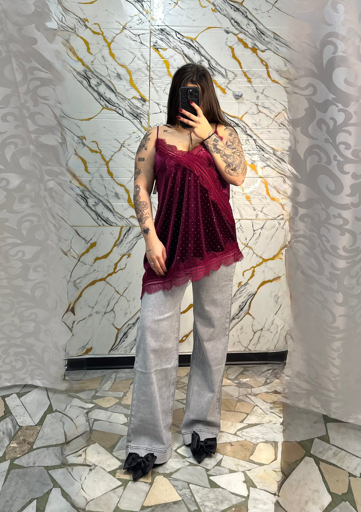 Curvy sottogiacca Sara bordeaux