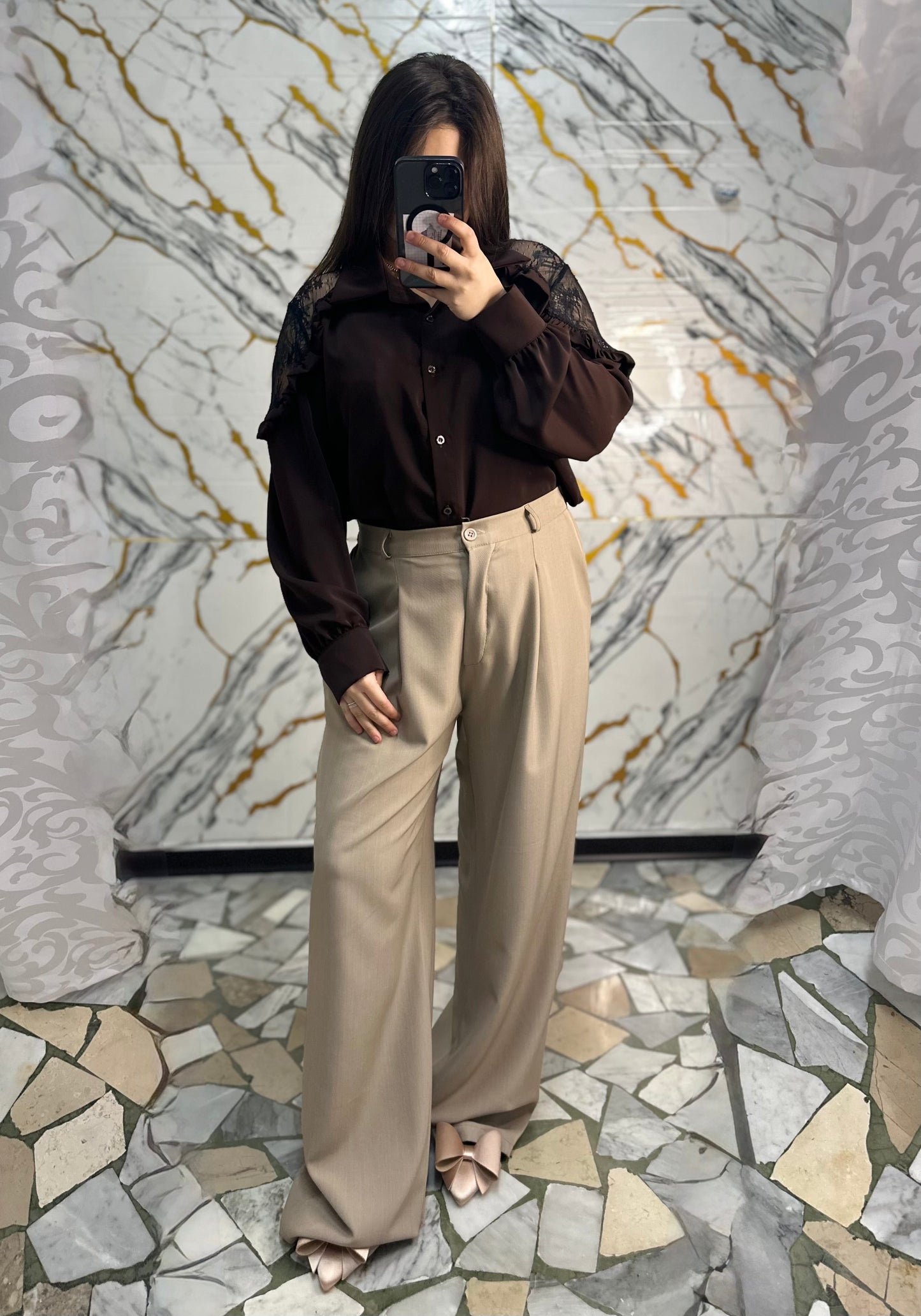 Curvy pantalone easy fango