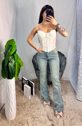 Jeans a zampa sabbia