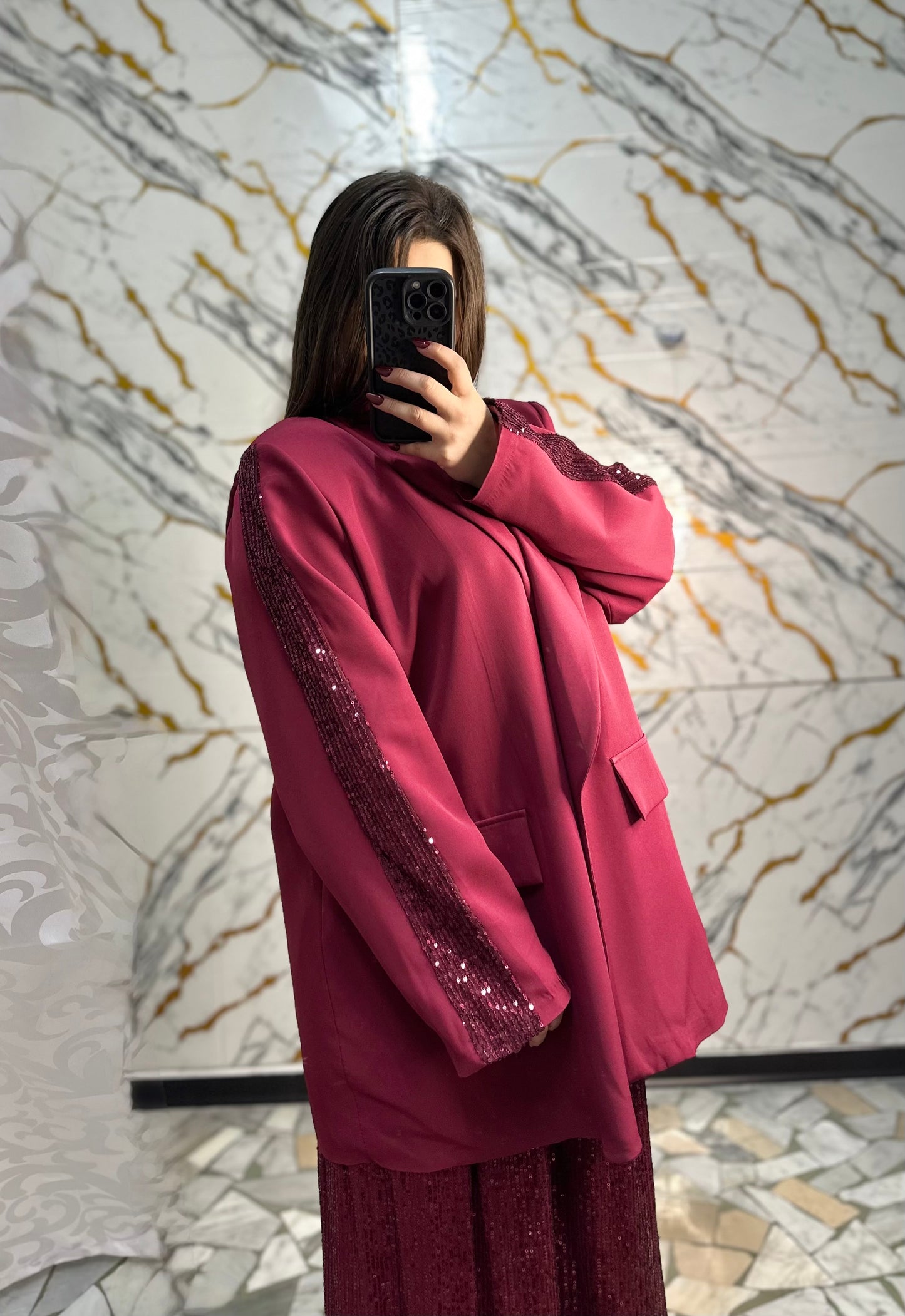 Curvy tailleur Dory bordeaux