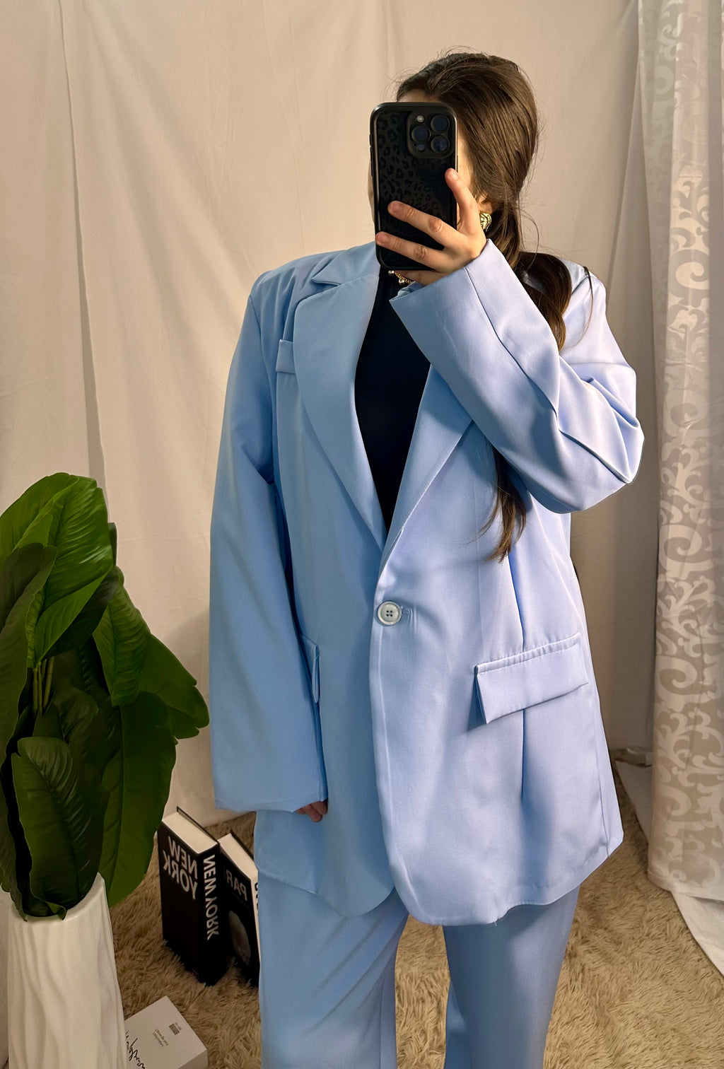 Curvy Tailleur Dafne azzurro