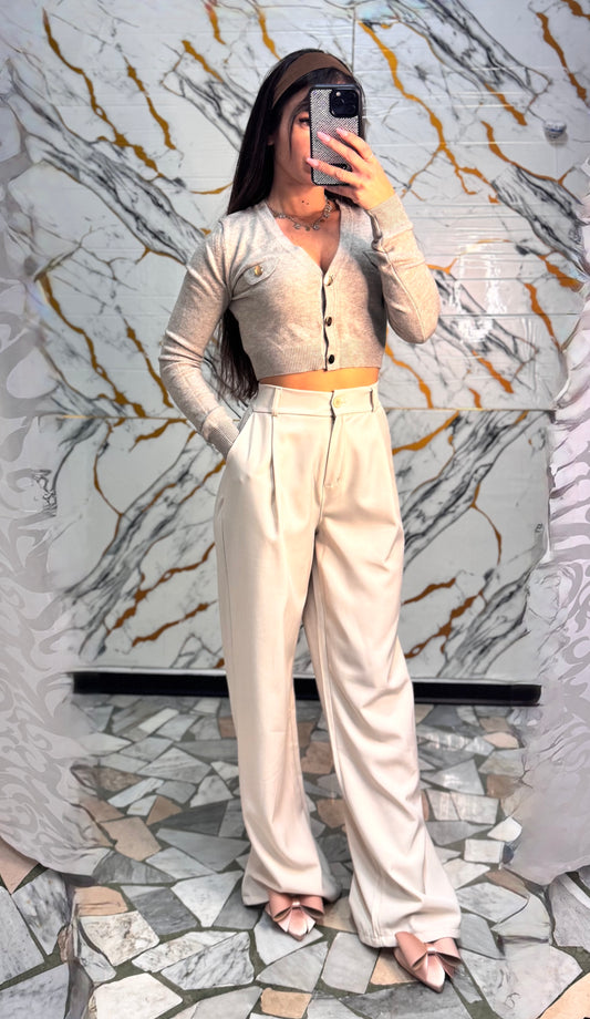 Pantalone easy beige