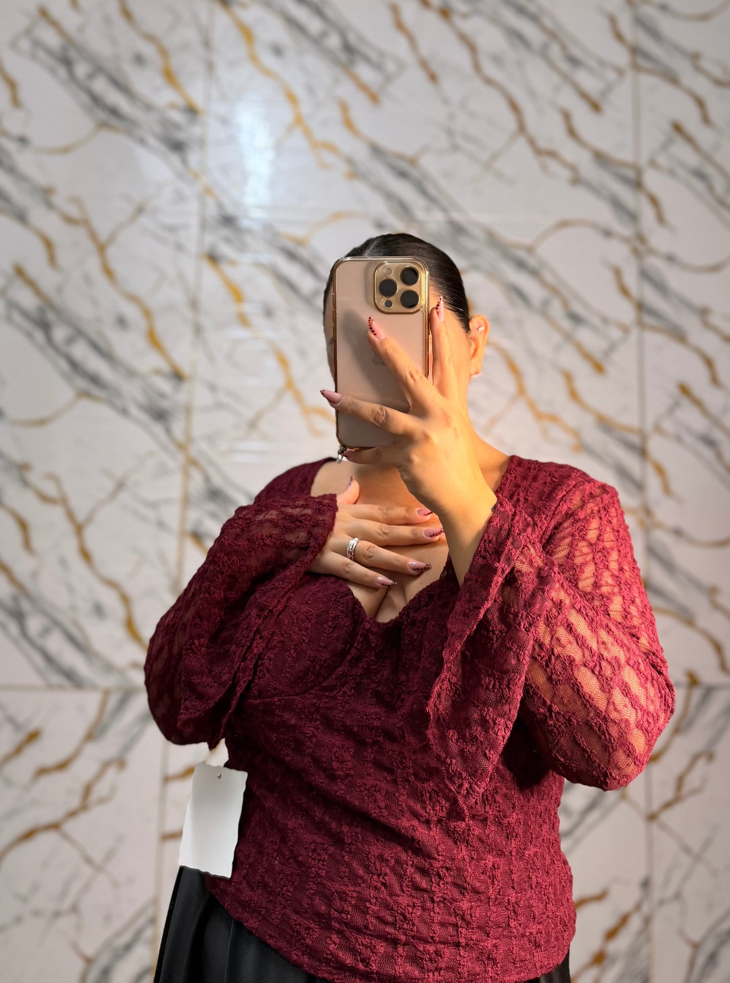 Curvy Maglia Roma bordeaux