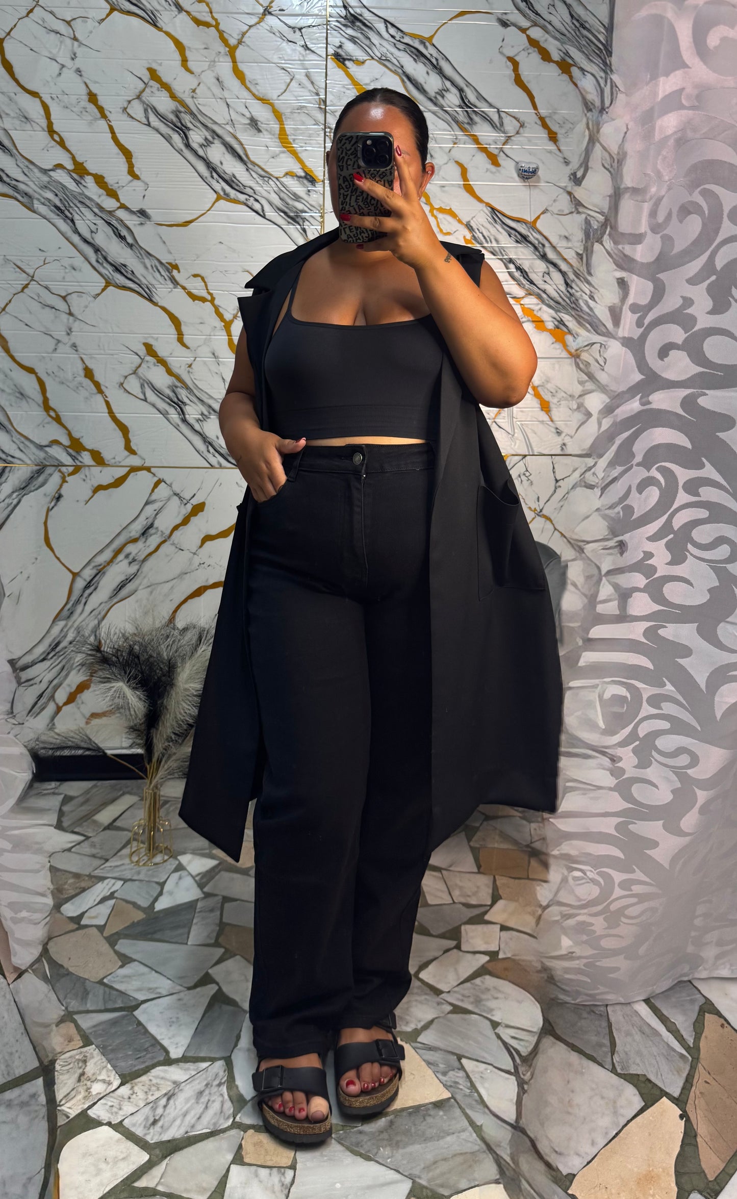 Curvy gilet lungo Asia