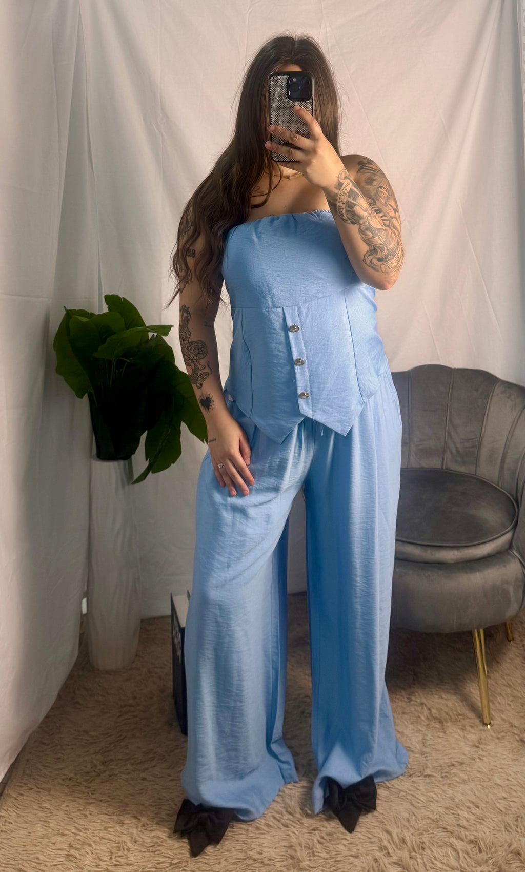 Curvy coordinato Sara celeste