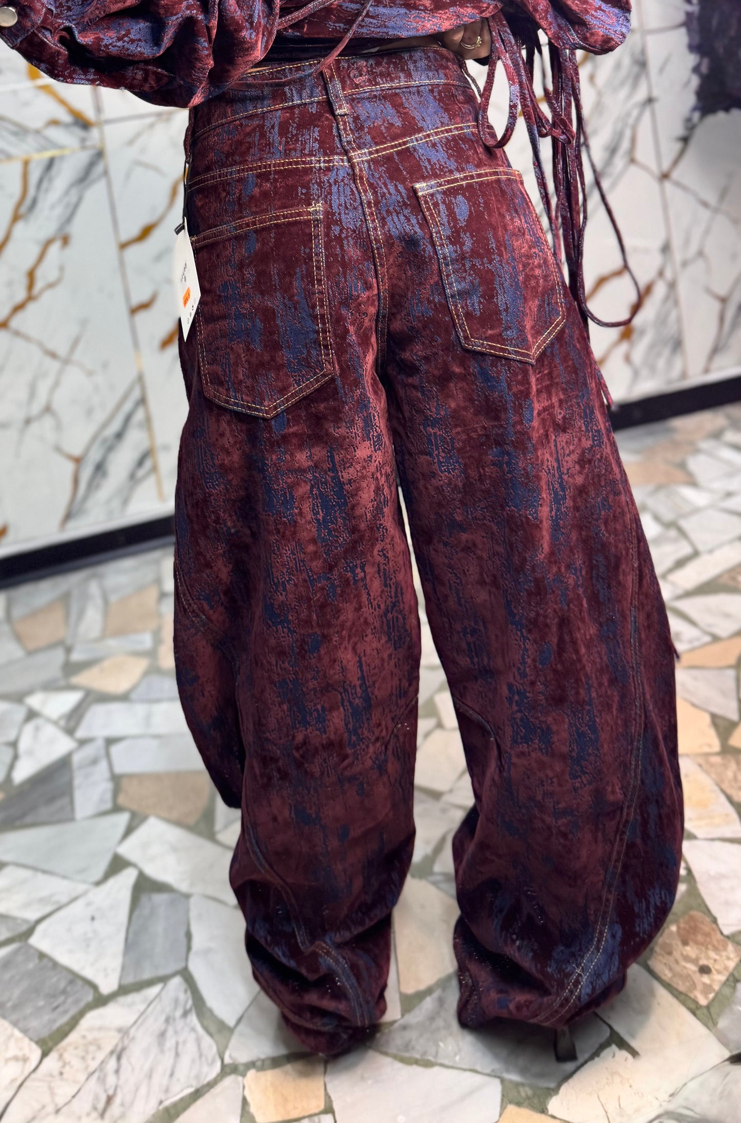 Pantalone red velvet