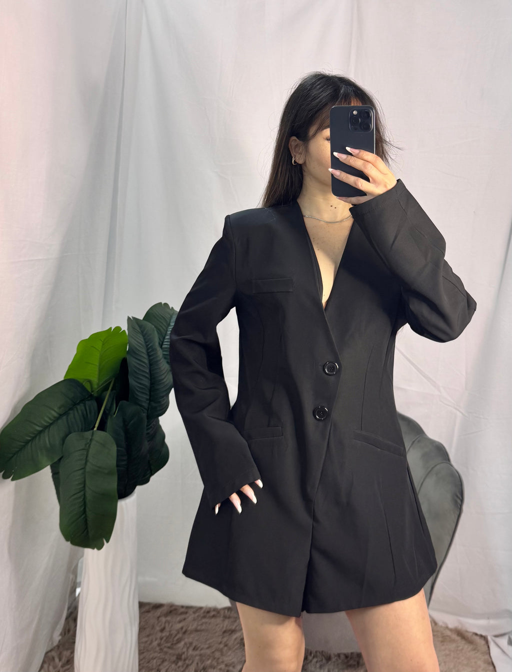 Mini dress blazer