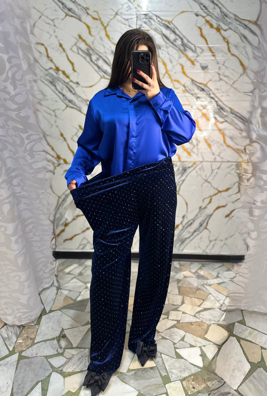 Curvy pantalone Milly blu