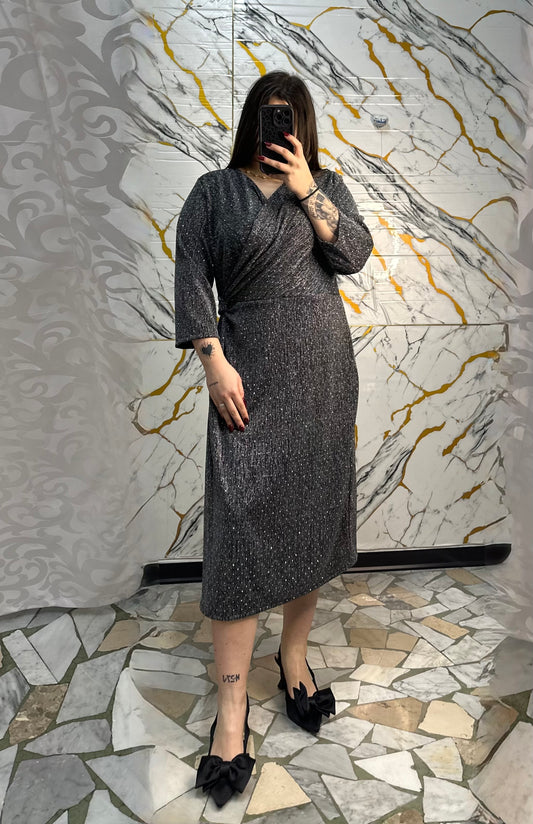 Curvy dress Giulia argento
